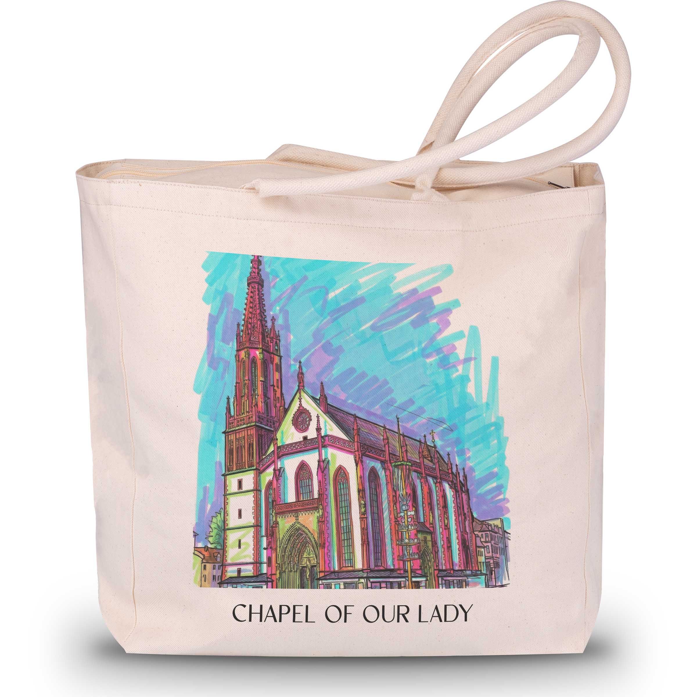 Marienkapelle Shopping Tasche - Würzburg - Deutschland Tote Bag - Einkaufstasche im Tag Graffiti Stil