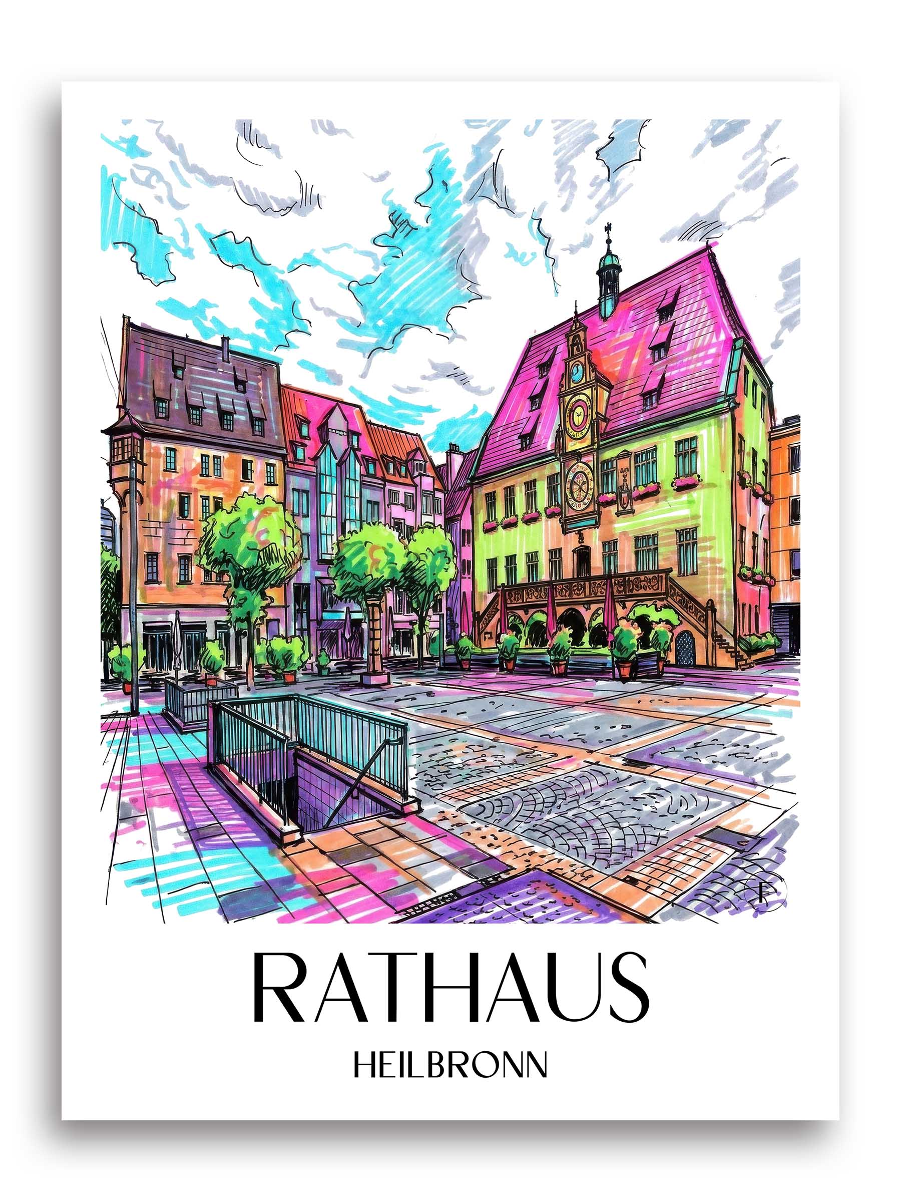 rathaus-heilbronn-deutschland-poster-graffiti