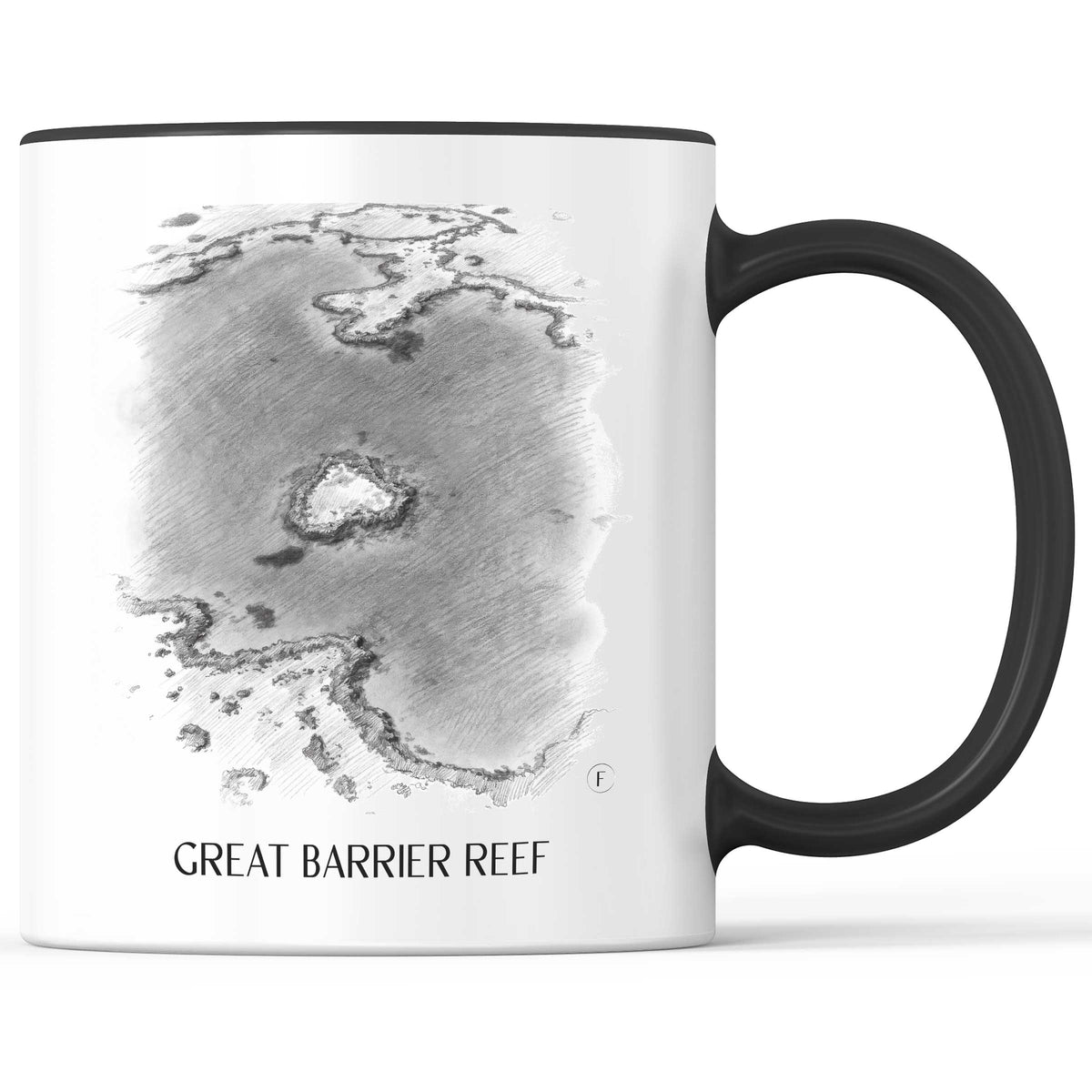 great barrier reef - Australien Becher - Kaffeetasse im Zeichnung Stil - favplace