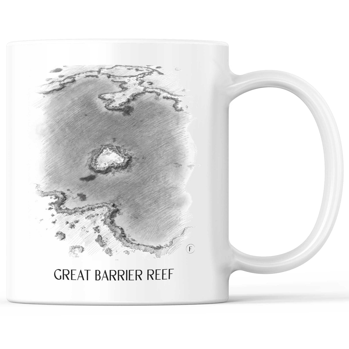 great barrier reef - Australien Becher - Kaffeetasse im Zeichnung Stil - favplace
