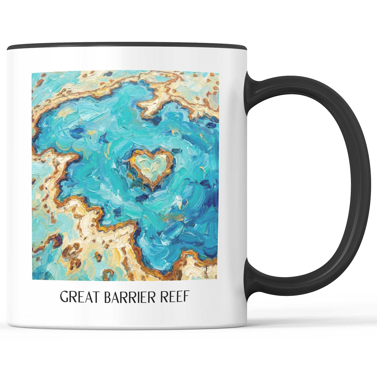 great barrier reef - Australien Becher - Kaffeetasse im Ölgemälde Stil - favplace