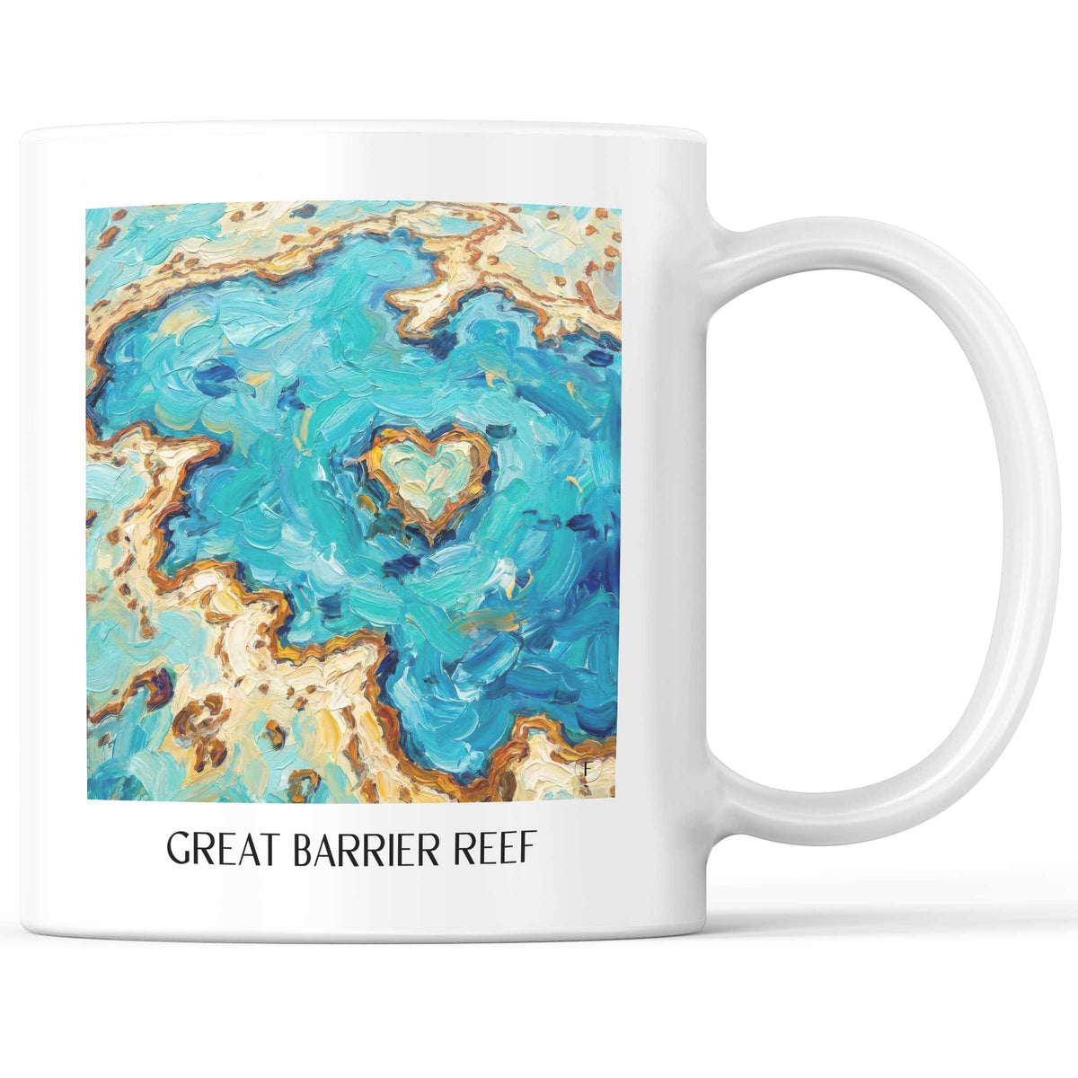 great barrier reef - Australien Becher - Kaffeetasse im Ölgemälde Stil - favplace
