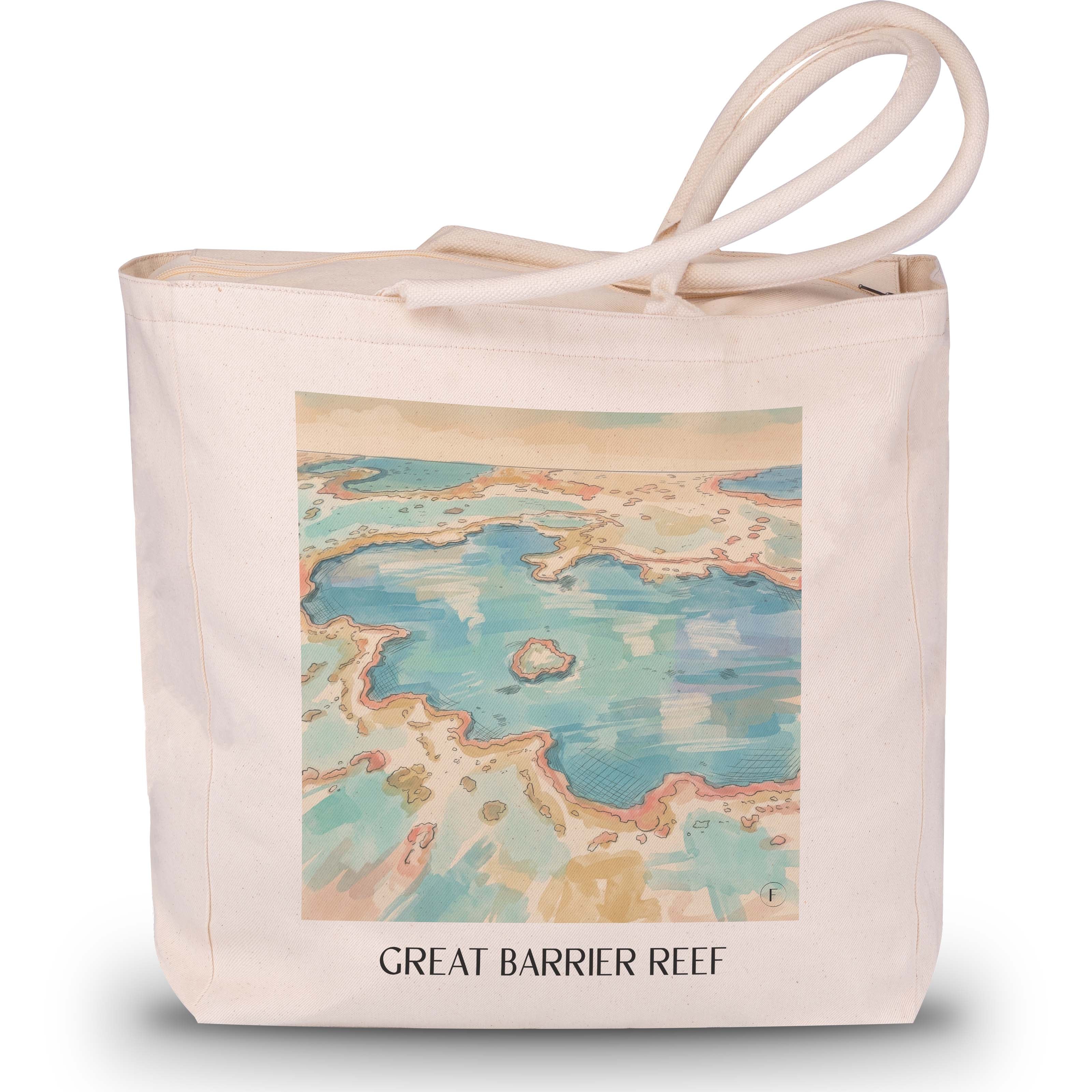great barrier reef - Australien Tote Bag - Einkaufstasche im Aquarell Stil - favplace