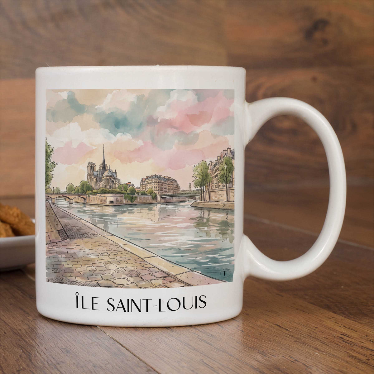 île-saint-louis-paris-frankreich-kaffeebecher-aquarell