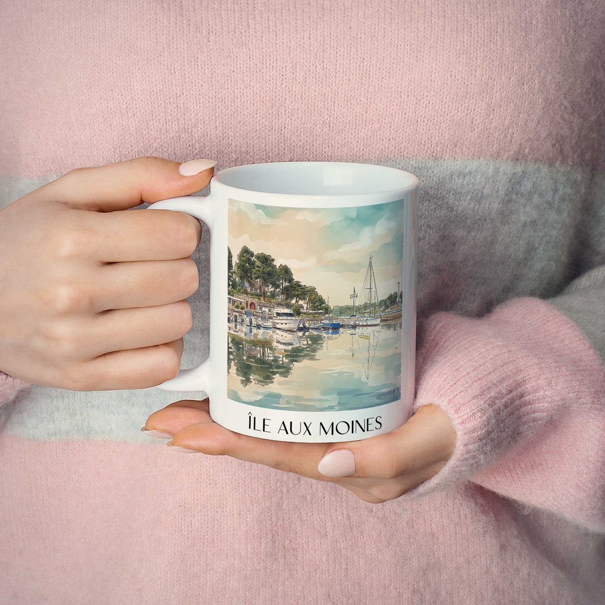 île-aux-moines-golfe-du-morbihan-frankreich-kaffeebecher-aquarell
