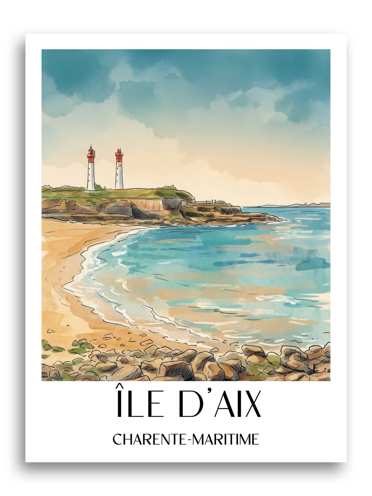 île-d'aix-charente-maritime-frankreich-poster-aquarell