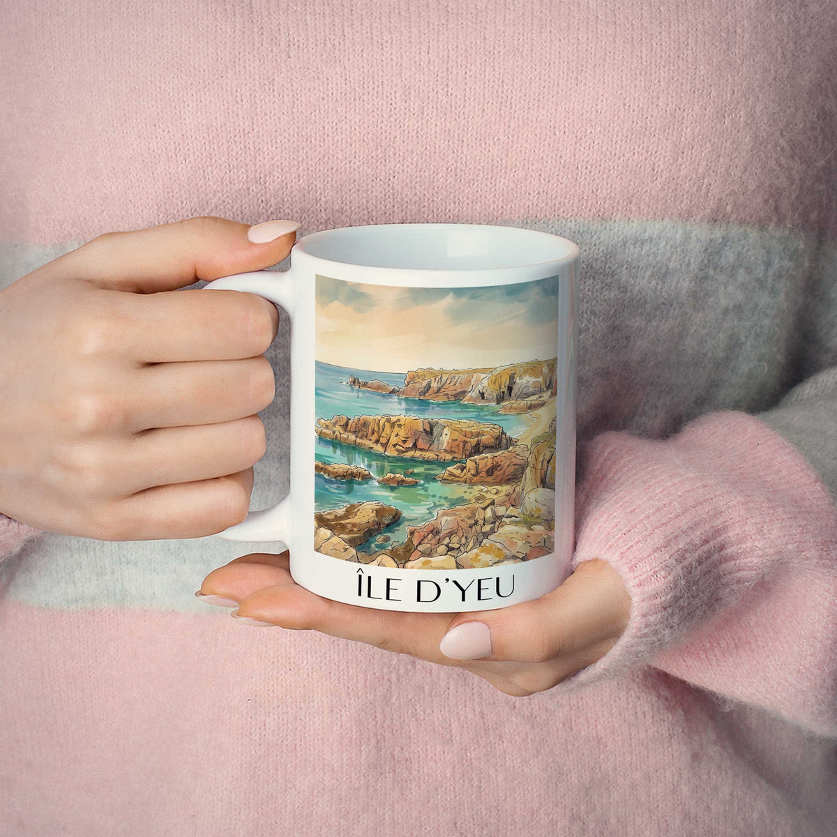 île-d'yeu-vendée-frankreich-kaffeebecher-aquarell