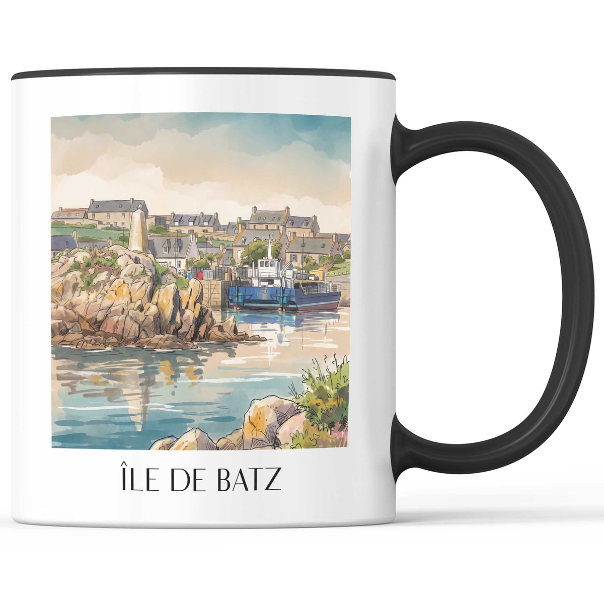 île-de-batz-finistère-frankreich-kaffeebecher-aquarell