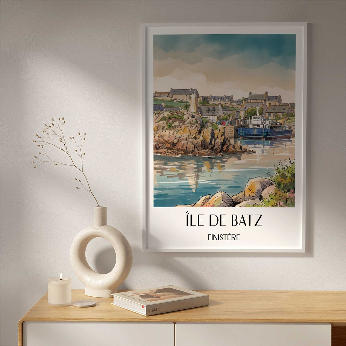 île-de-batz-finistère-frankreich-poster-aquarell