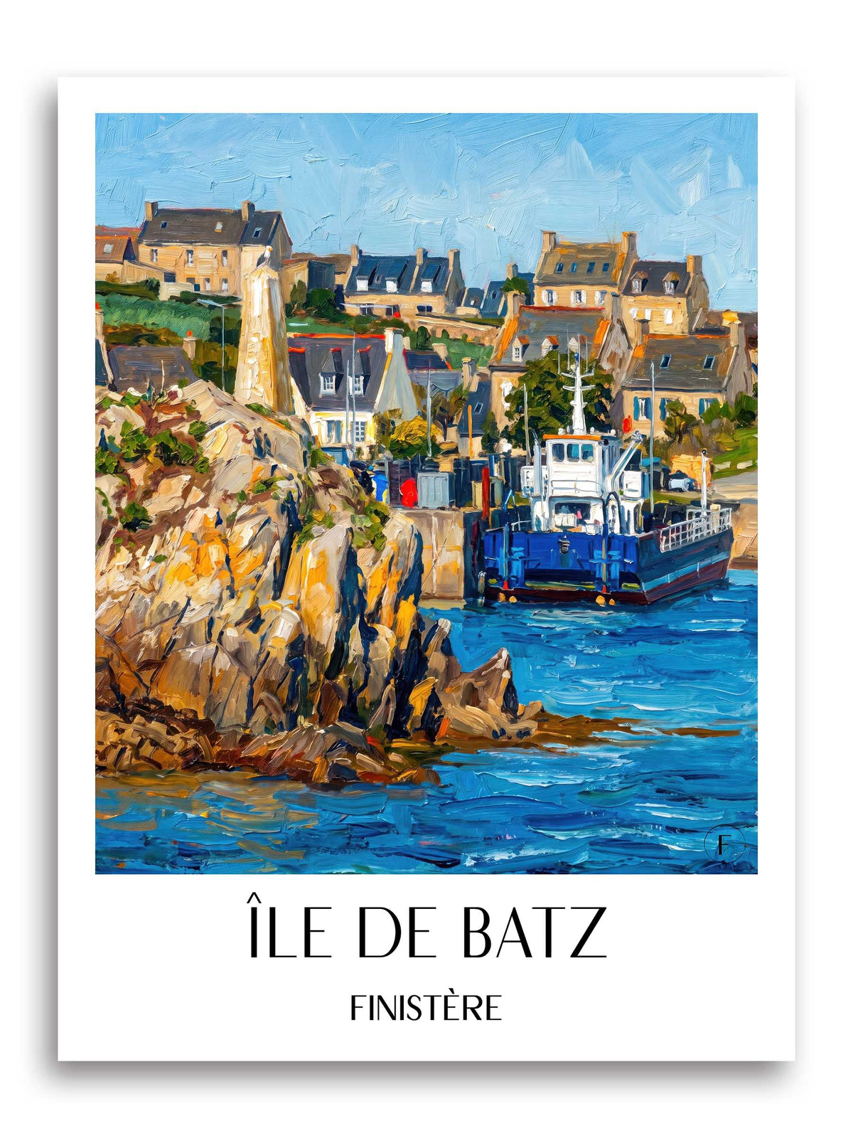 Île de Batz Poster - Finistère - Frankreich Kunstdruck - Ölgemälde von A4 bis A1 - favplace