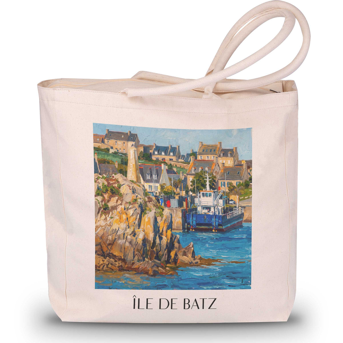 île-de-batz-finistère-frankreich-einkaufstasche-oil-painting-oelgemaelde