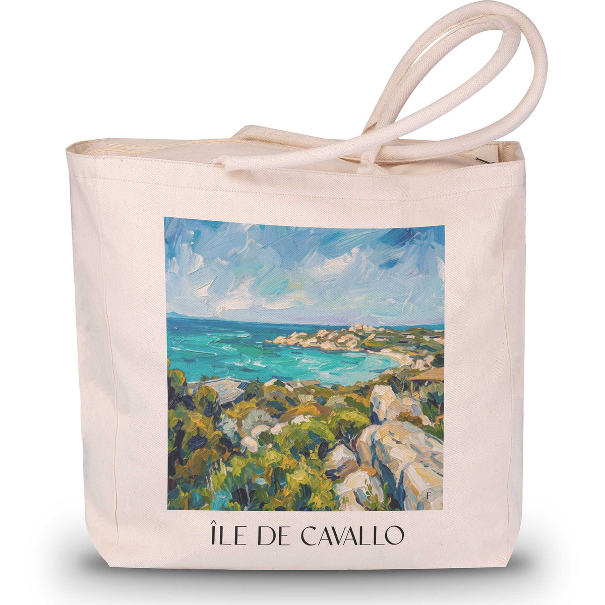 île-de-cavallo-bonifacio-frankreich-einkaufstasche-oil-painting-oelgemaelde