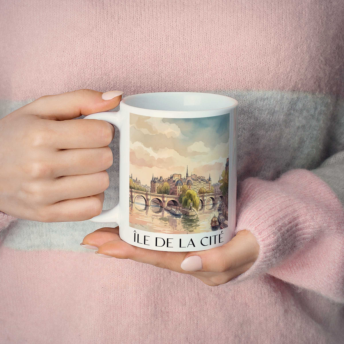 île-de-la-cité-paris-frankreich-kaffeebecher-aquarell
