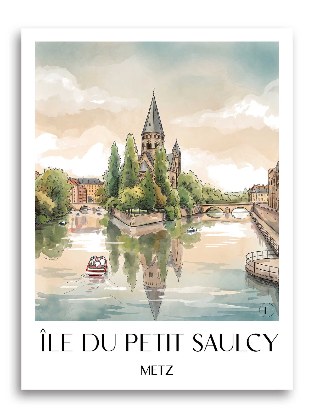 île-du-petit-saulcy-metz-frankreich-poster-aquarell