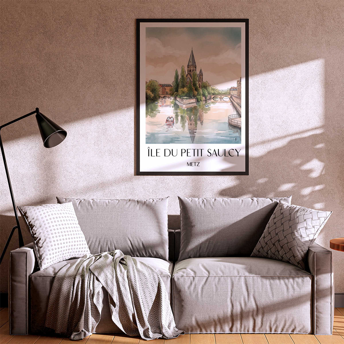 île-du-petit-saulcy-metz-frankreich-poster-aquarell