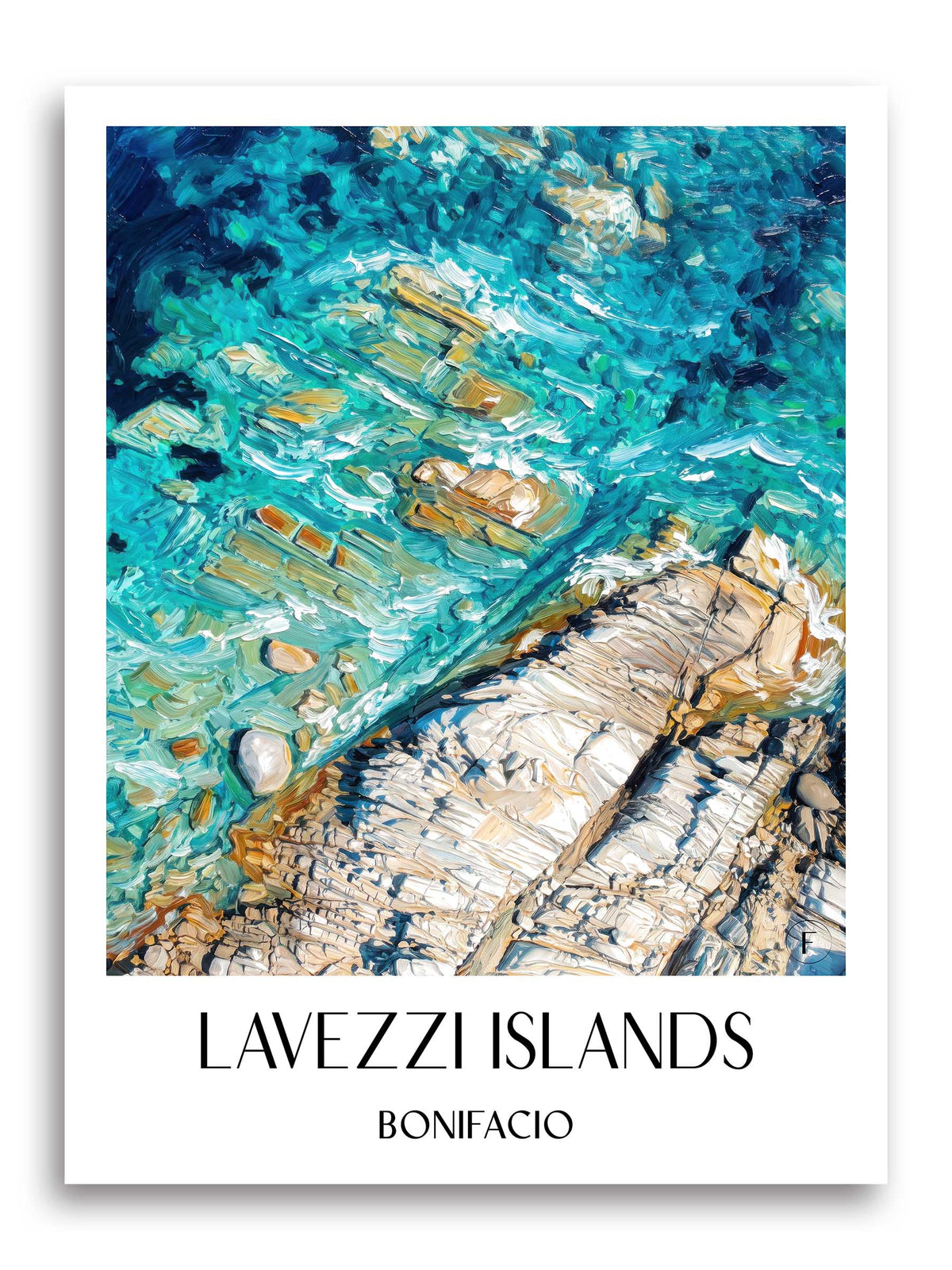 Îles Lavezzi Poster - Bonifacio - Frankreich Kunstdruck - Ölgemälde von A4 bis A1 - favplace
