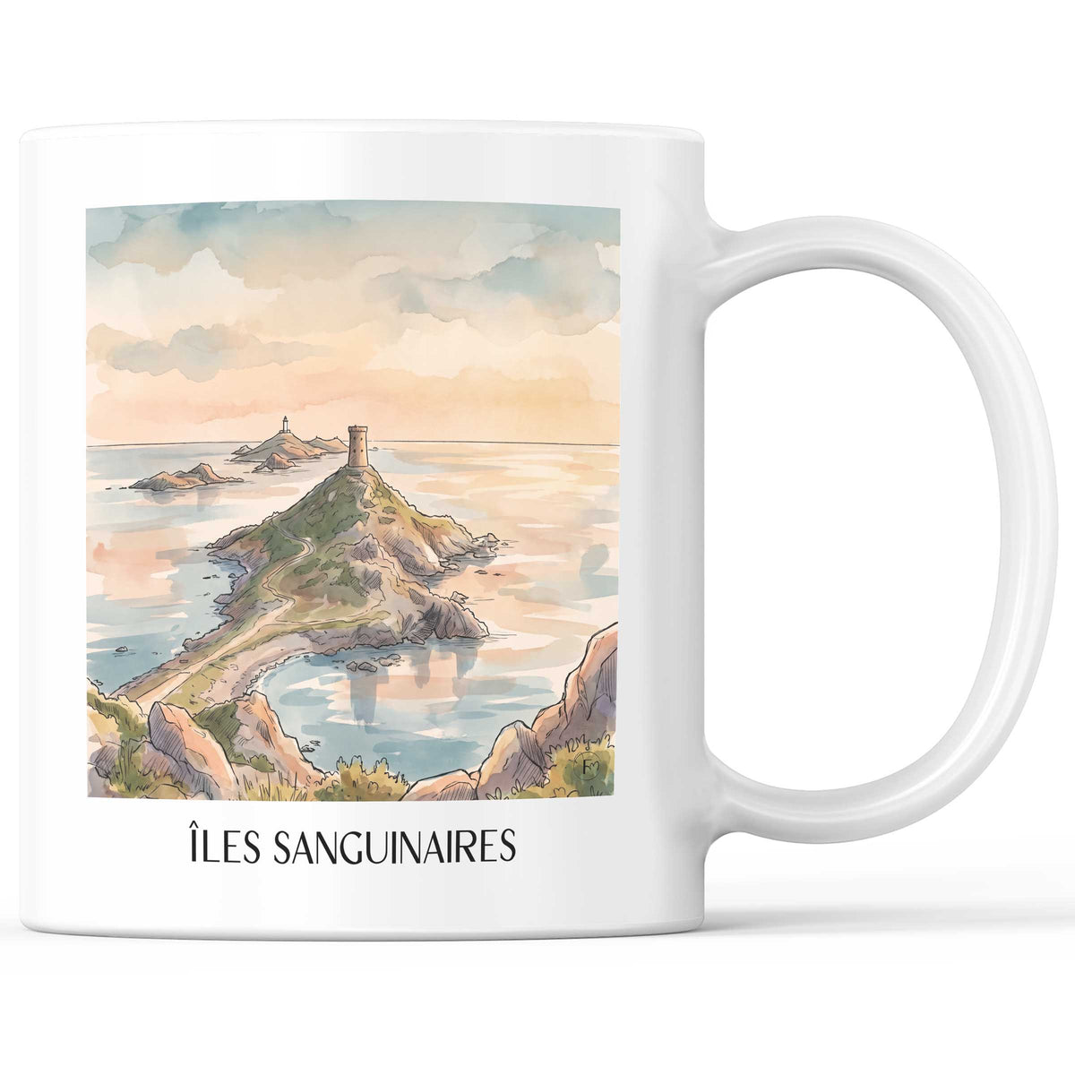îles-sanguinaires-ajaccio-frankreich-kaffeebecher-aquarell