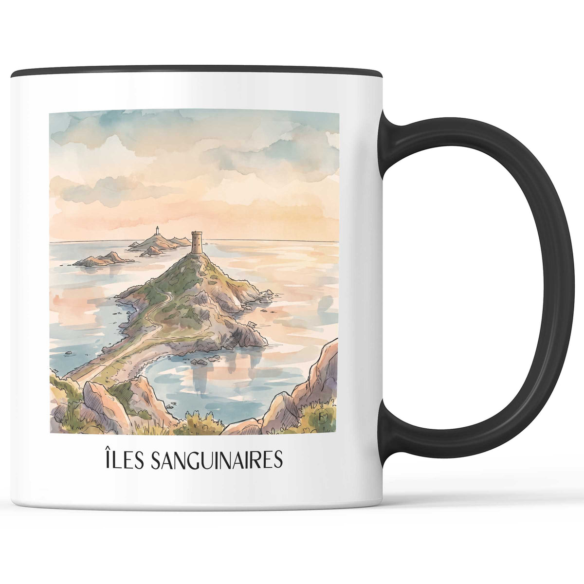 îles-sanguinaires-ajaccio-frankreich-kaffeebecher-aquarell