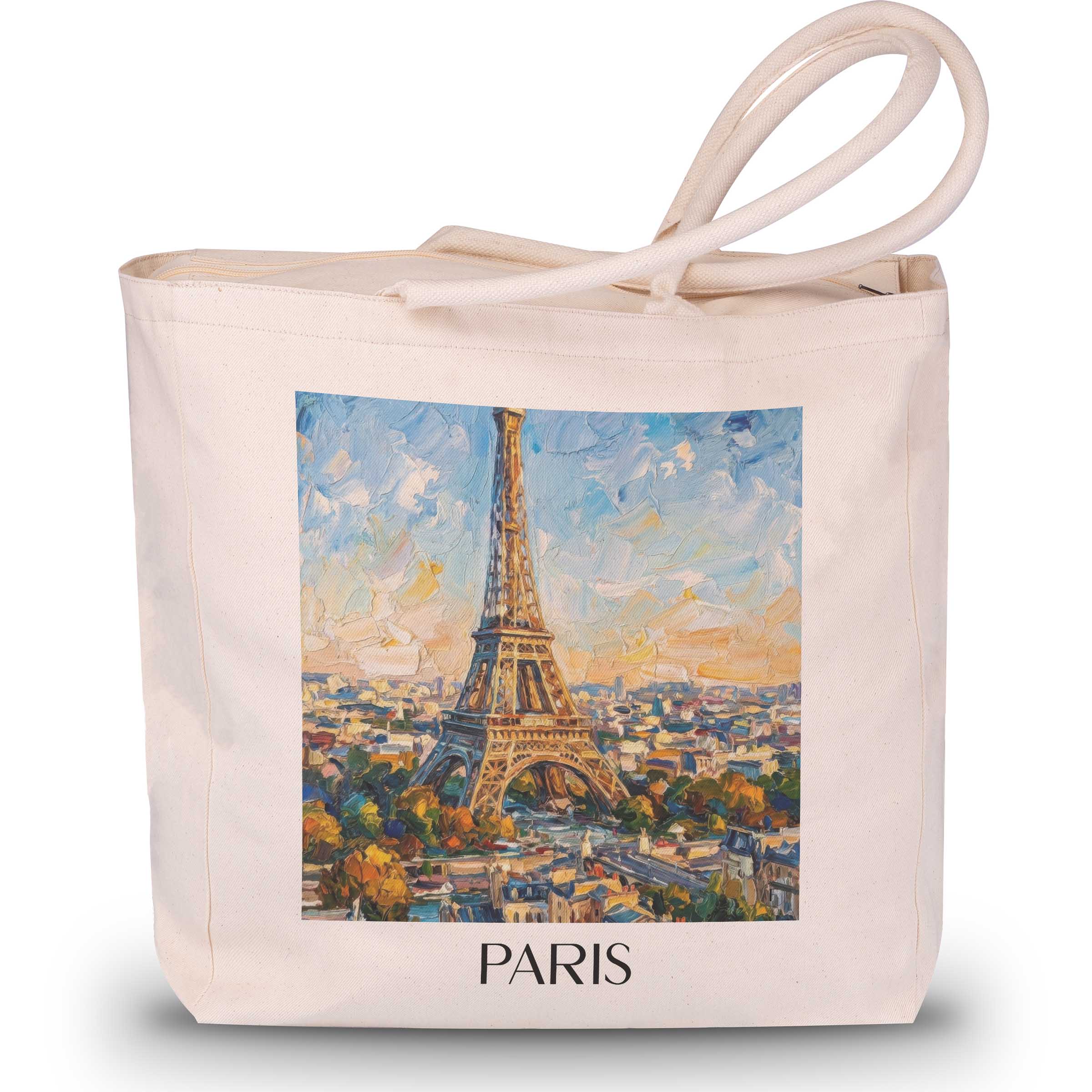 Paris - Frankreich Tote Bag - Einkaufstasche im Ölgemälde Stil