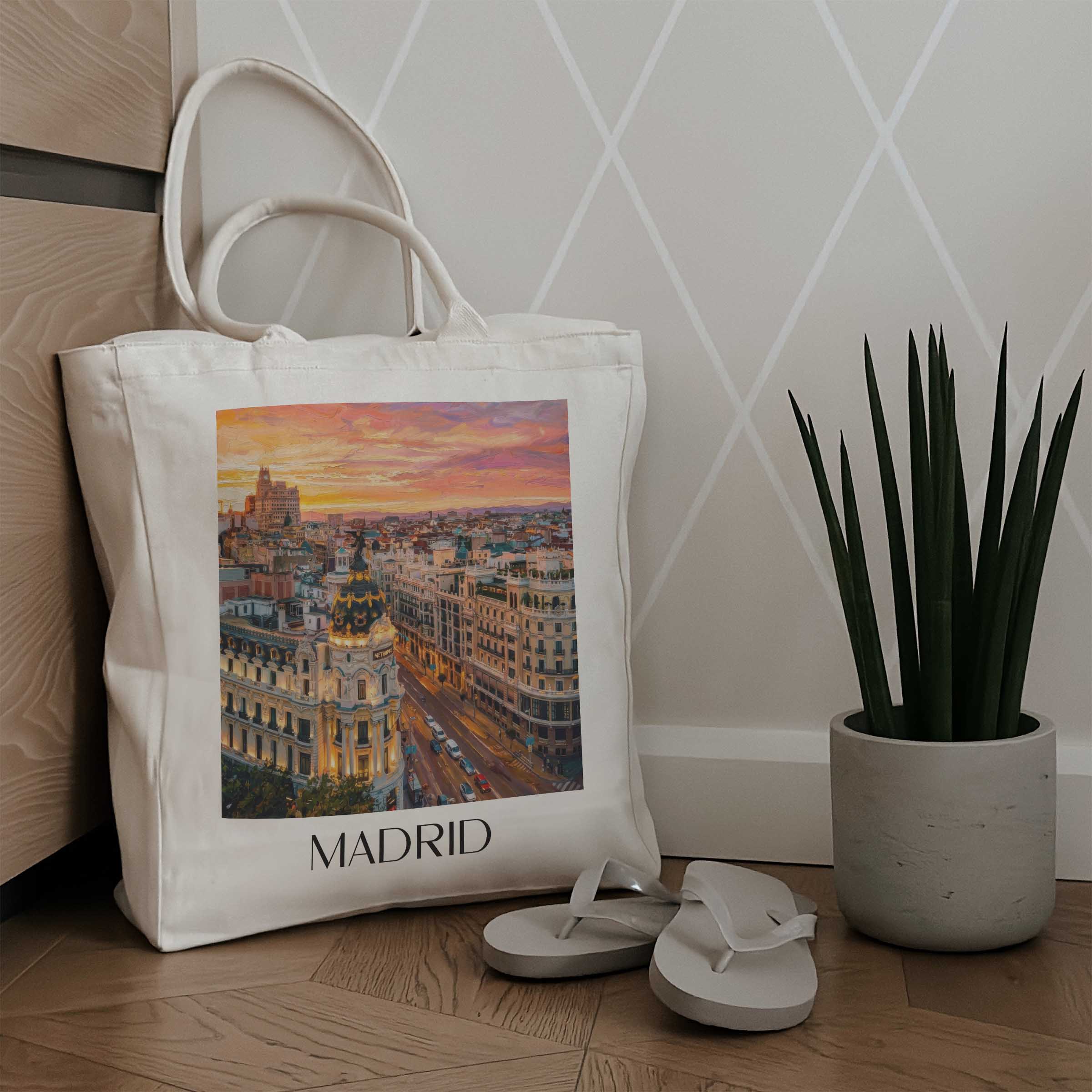 madrid-spanien-einkaufstasche-oil-painting-oelgemaelde