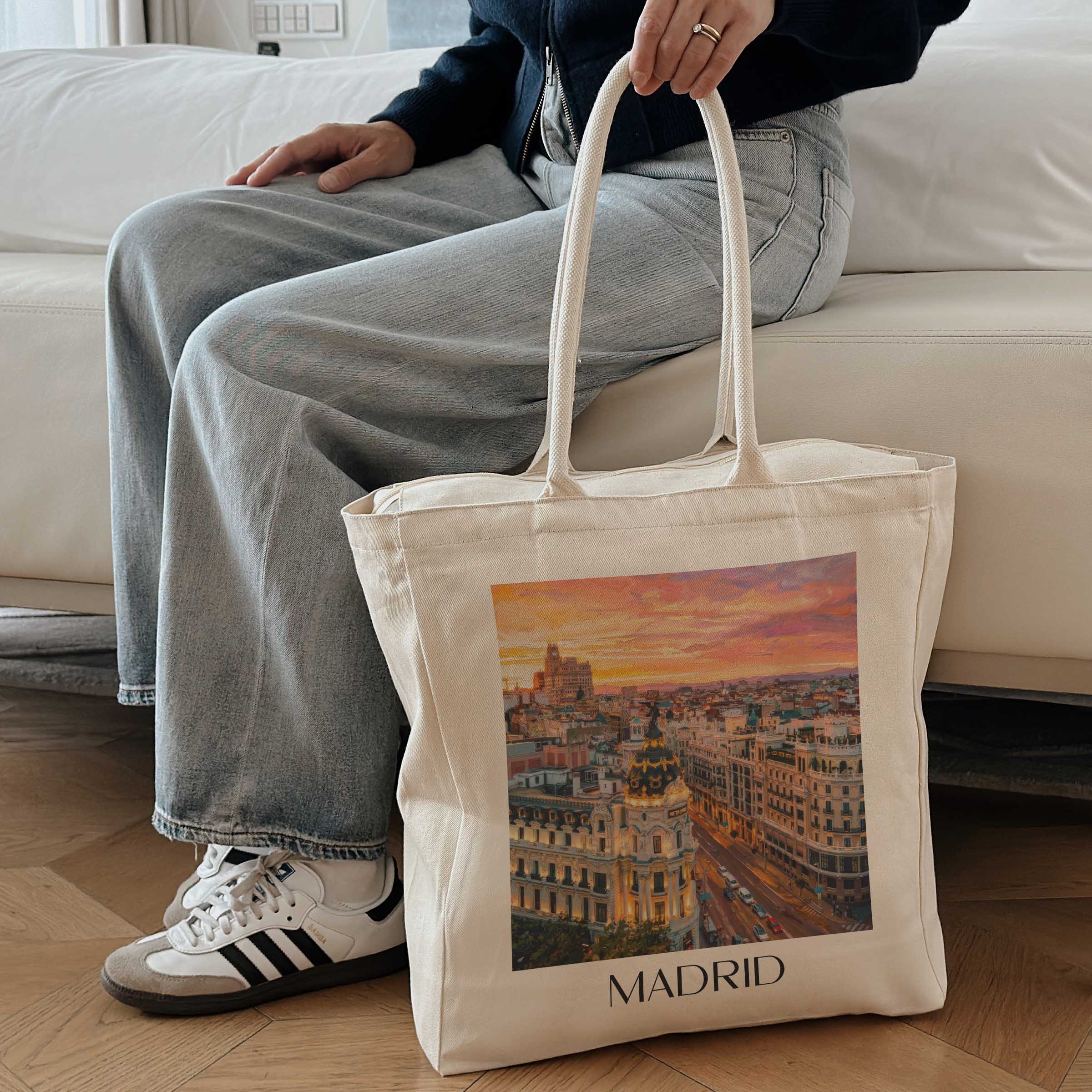madrid-spanien-einkaufstasche-oil-painting-oelgemaelde