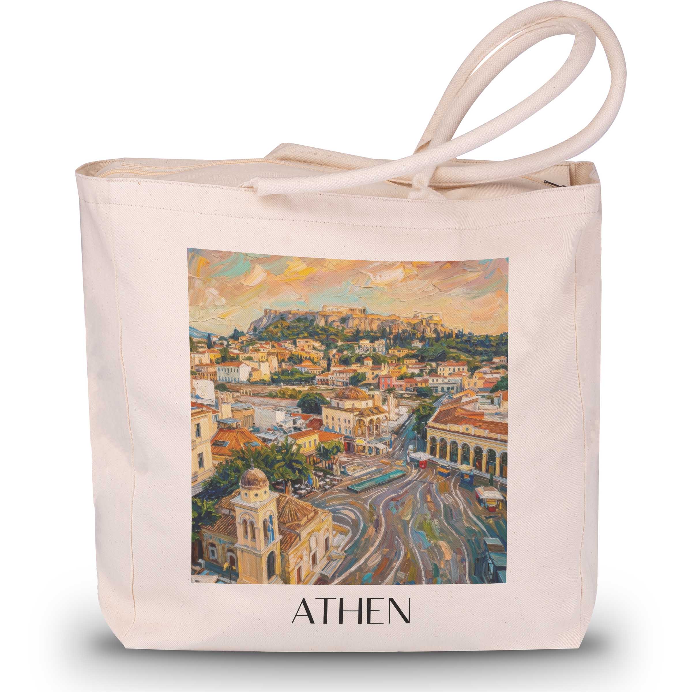 athen-griechenland-einkaufstasche-oil-painting-oelgemaelde