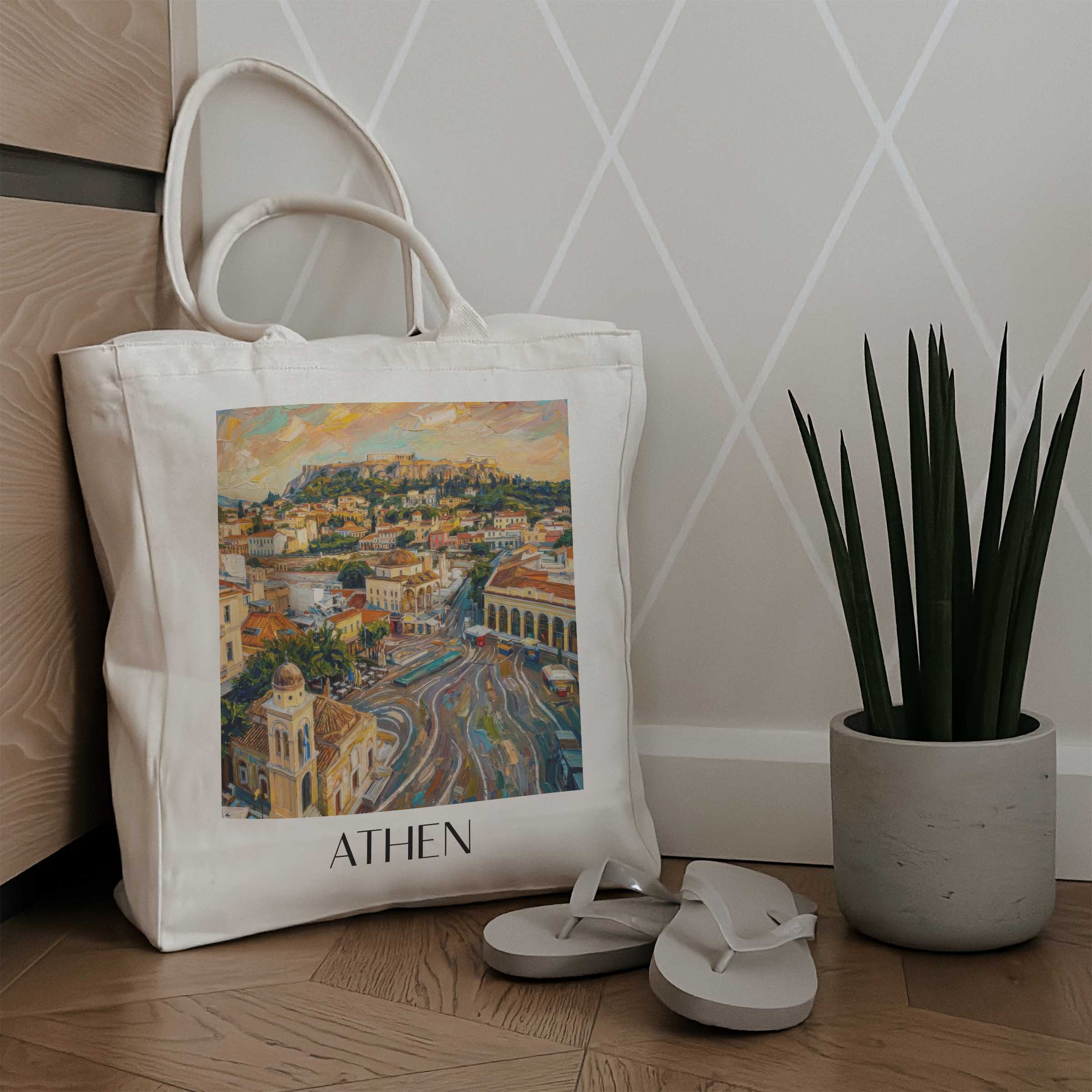 athen-griechenland-einkaufstasche-oil-painting-oelgemaelde