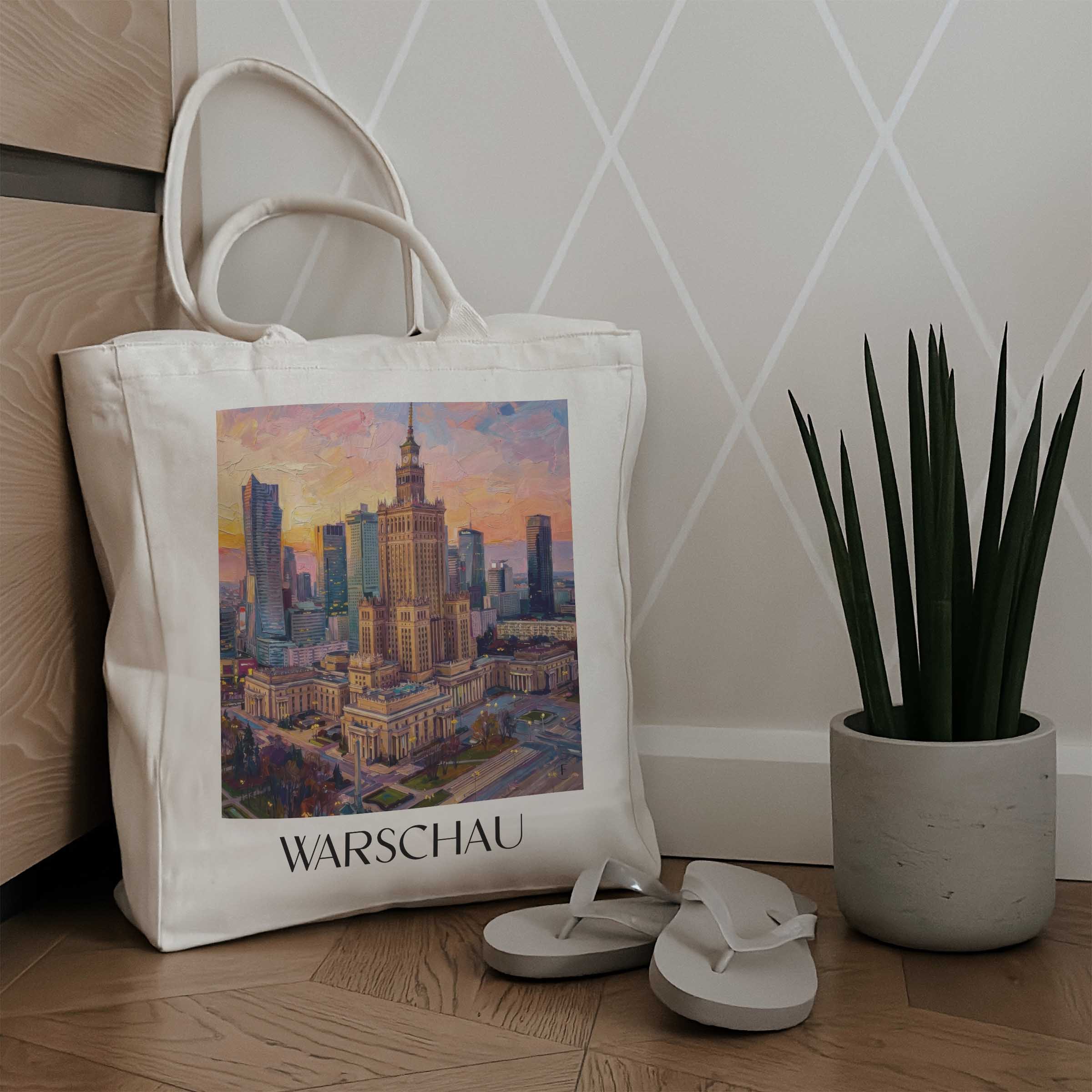 warschau-polen-einkaufstasche-oil-painting-oelgemaelde