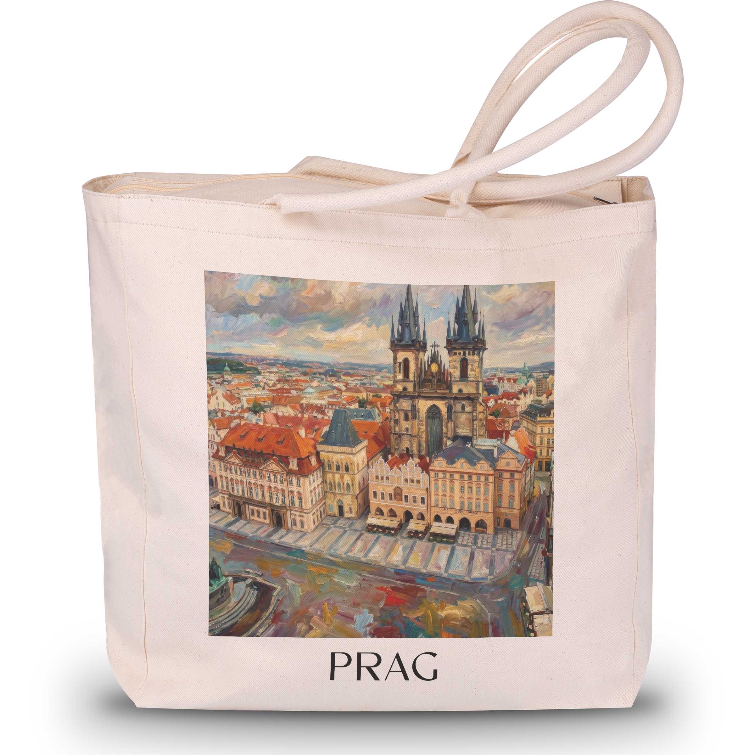 prag-tschechien-einkaufstasche-oil-painting-oelgemaelde