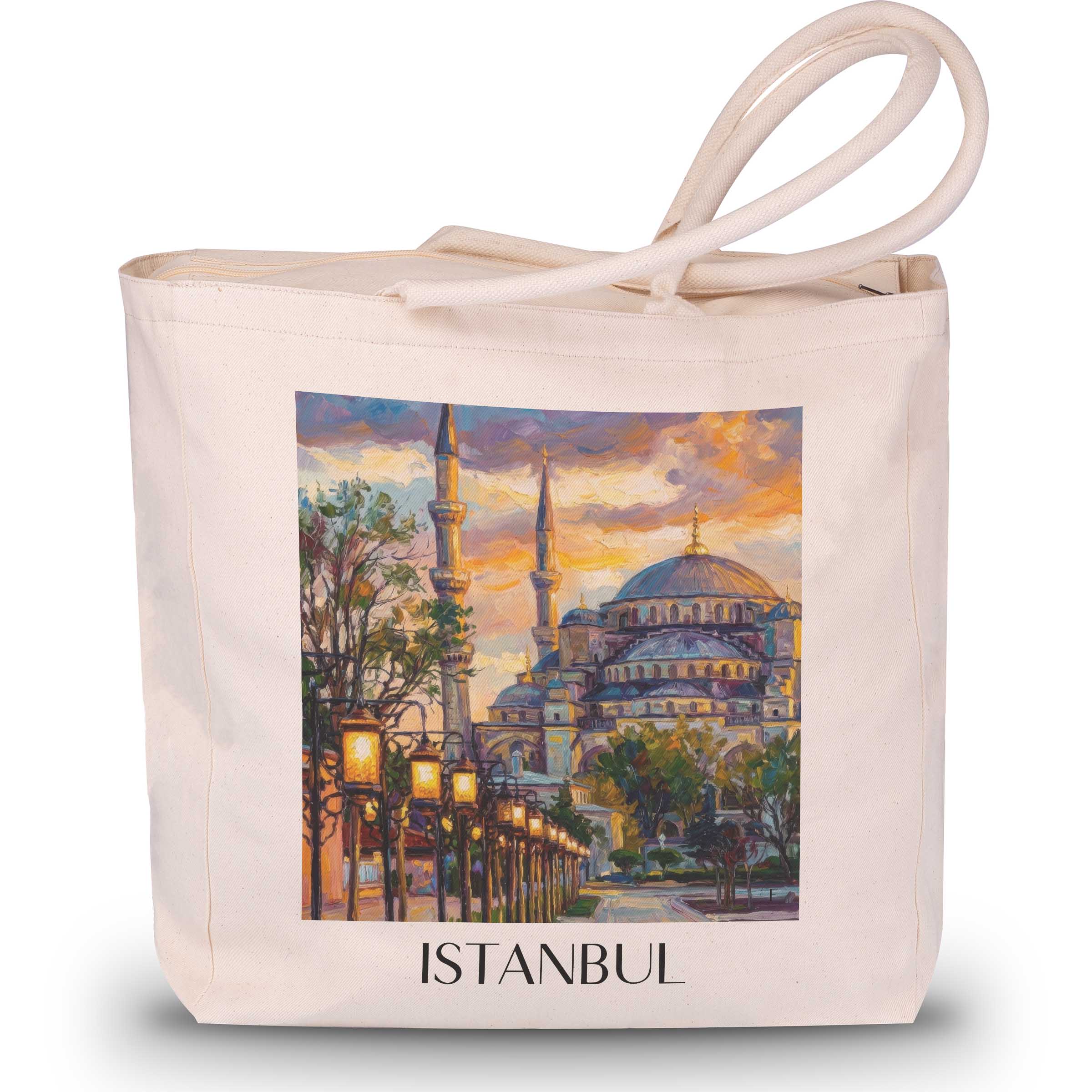 Istanbul - Türkei Tote Bag - Einkaufstasche im Ölgemälde Stil
