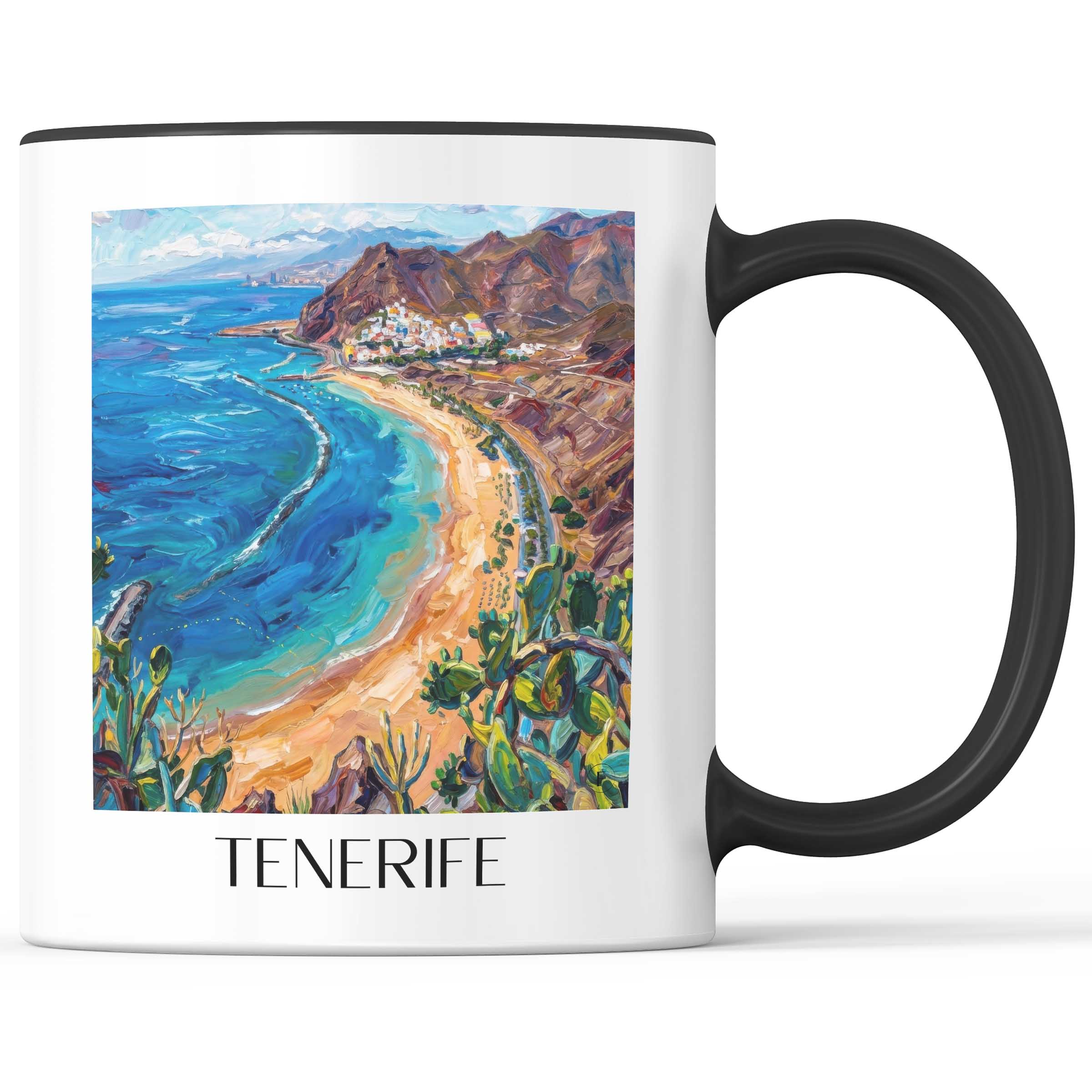 Teneriffa - Spanien Becher - Kaffeetasse im Ölgemälde Stil
