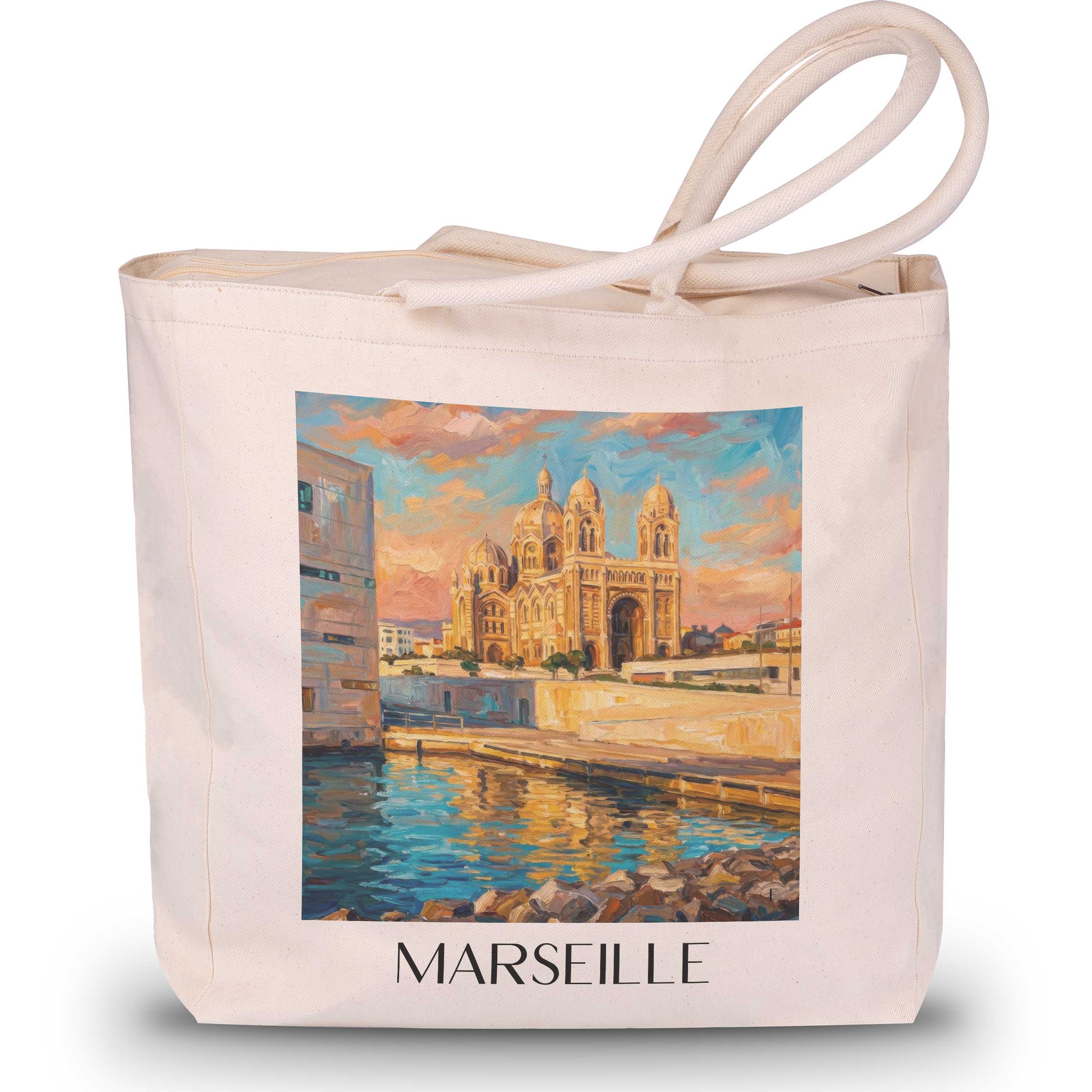 marseille-frankreich-einkaufstasche-oil-painting-oelgemaelde