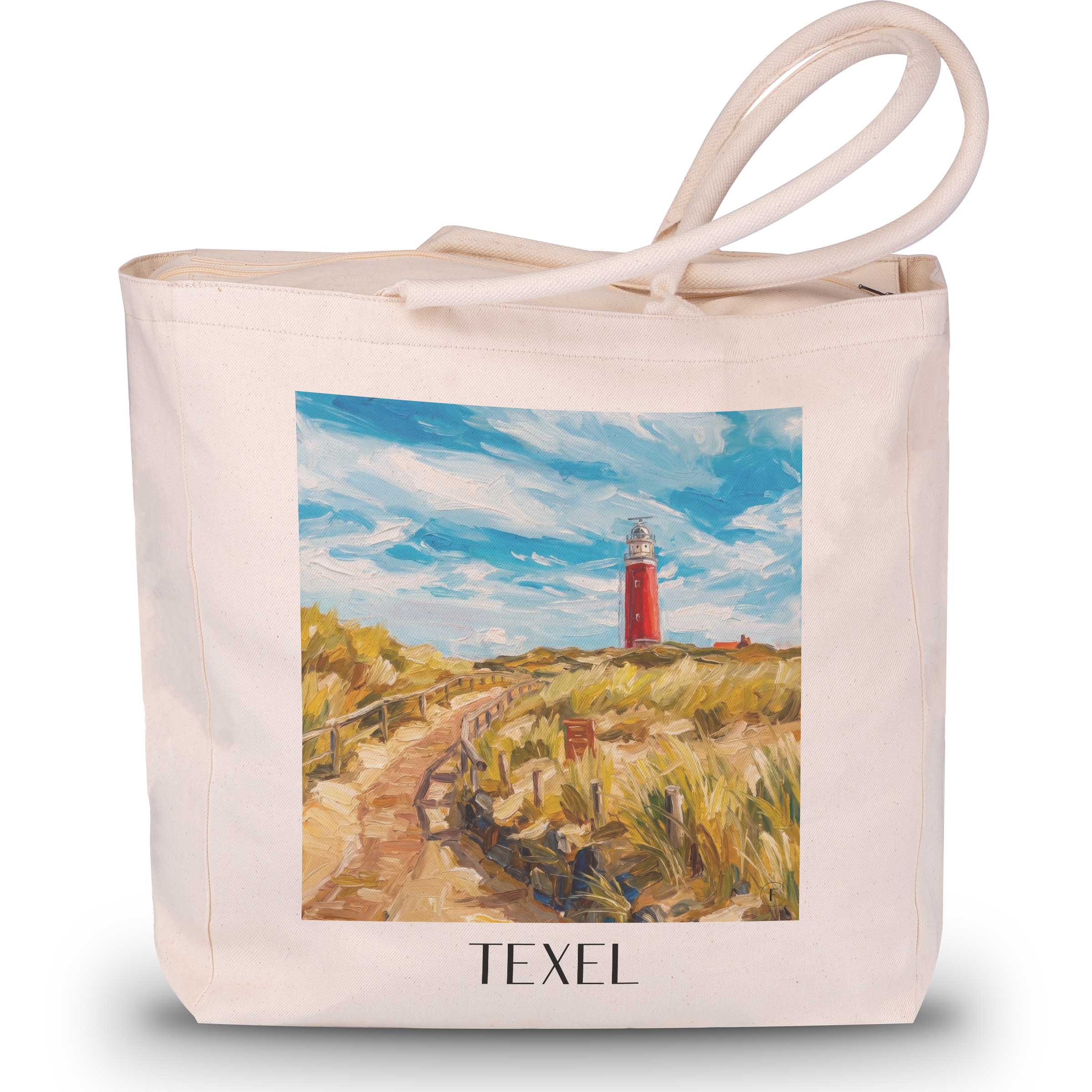 Texel - Niederlande Tote Bag - Einkaufstasche im Ölgemälde Stil