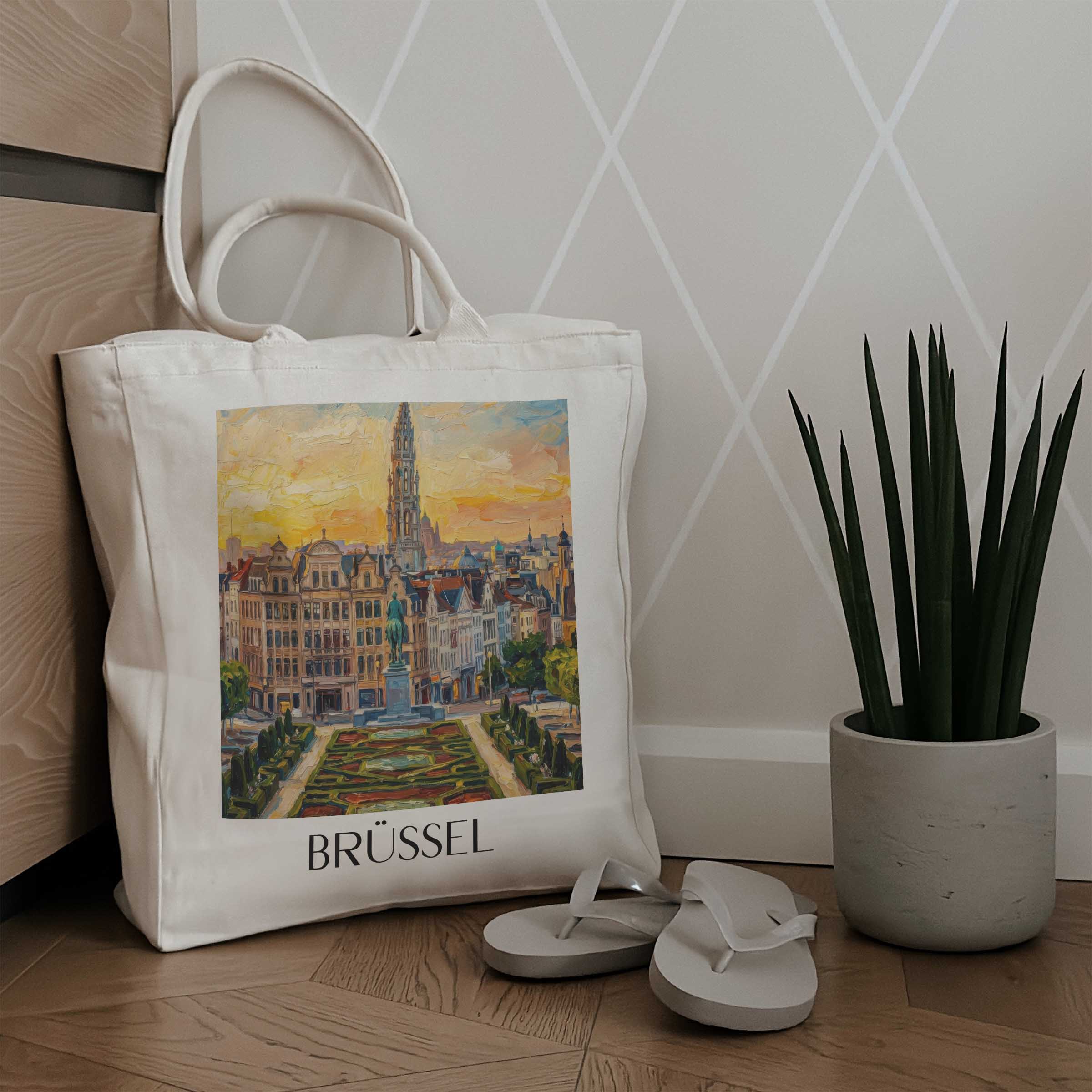 brüssel-belgien-einkaufstasche-oil-painting-oelgemaelde