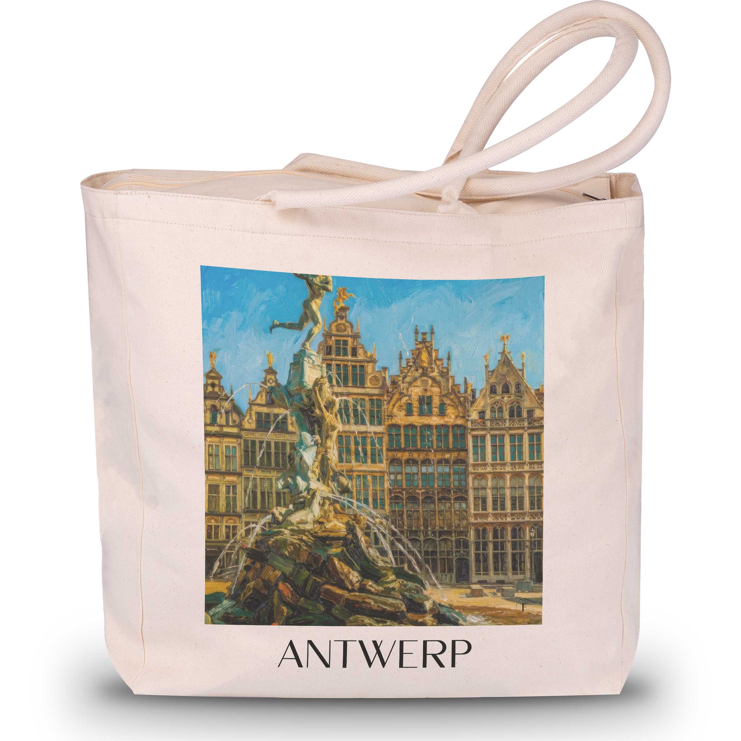 Antwerpen - Belgien Tote Bag - Einkaufstasche im Ölgemälde Stil