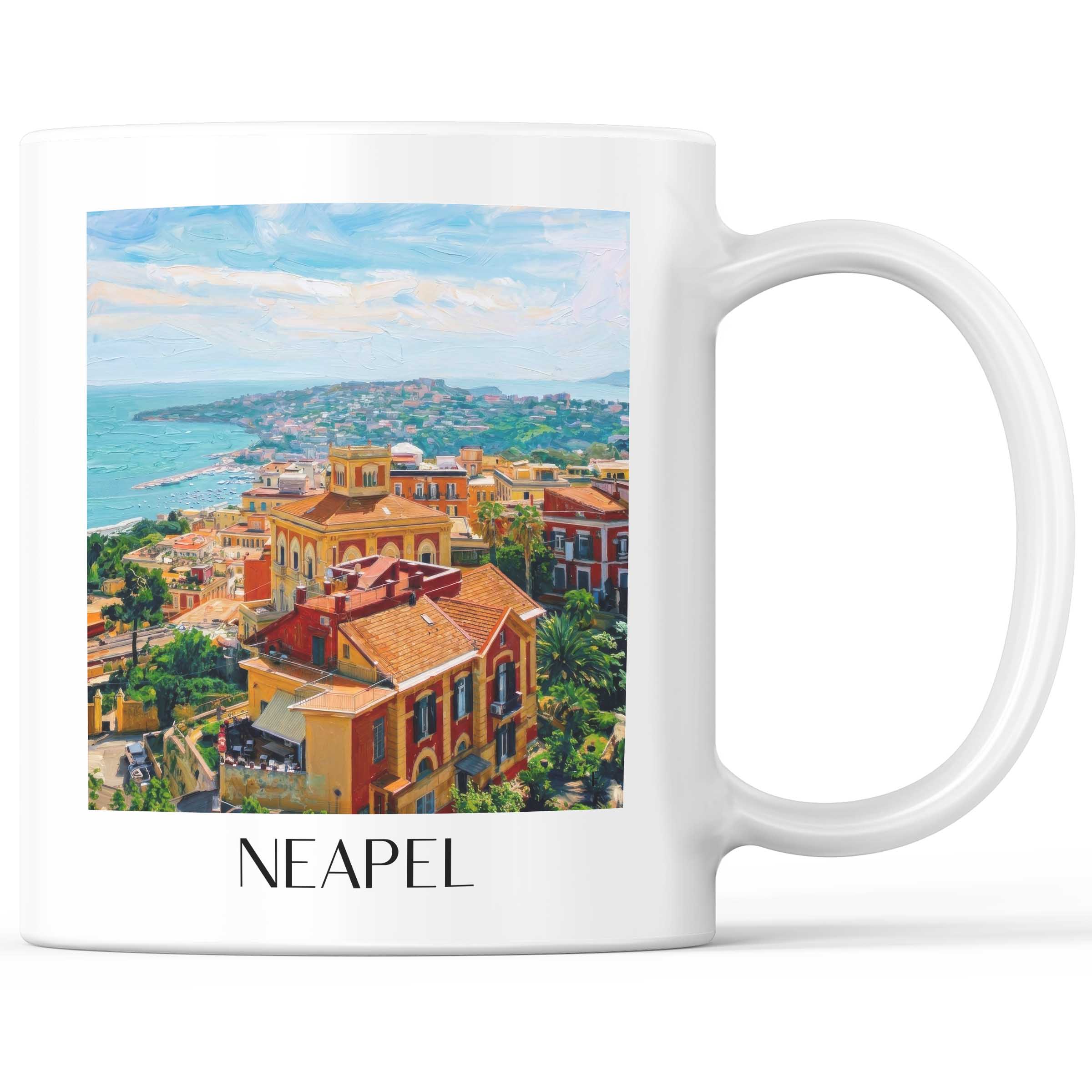 Neapel - Italien Becher - Kaffeetasse im Ölgemälde Stil