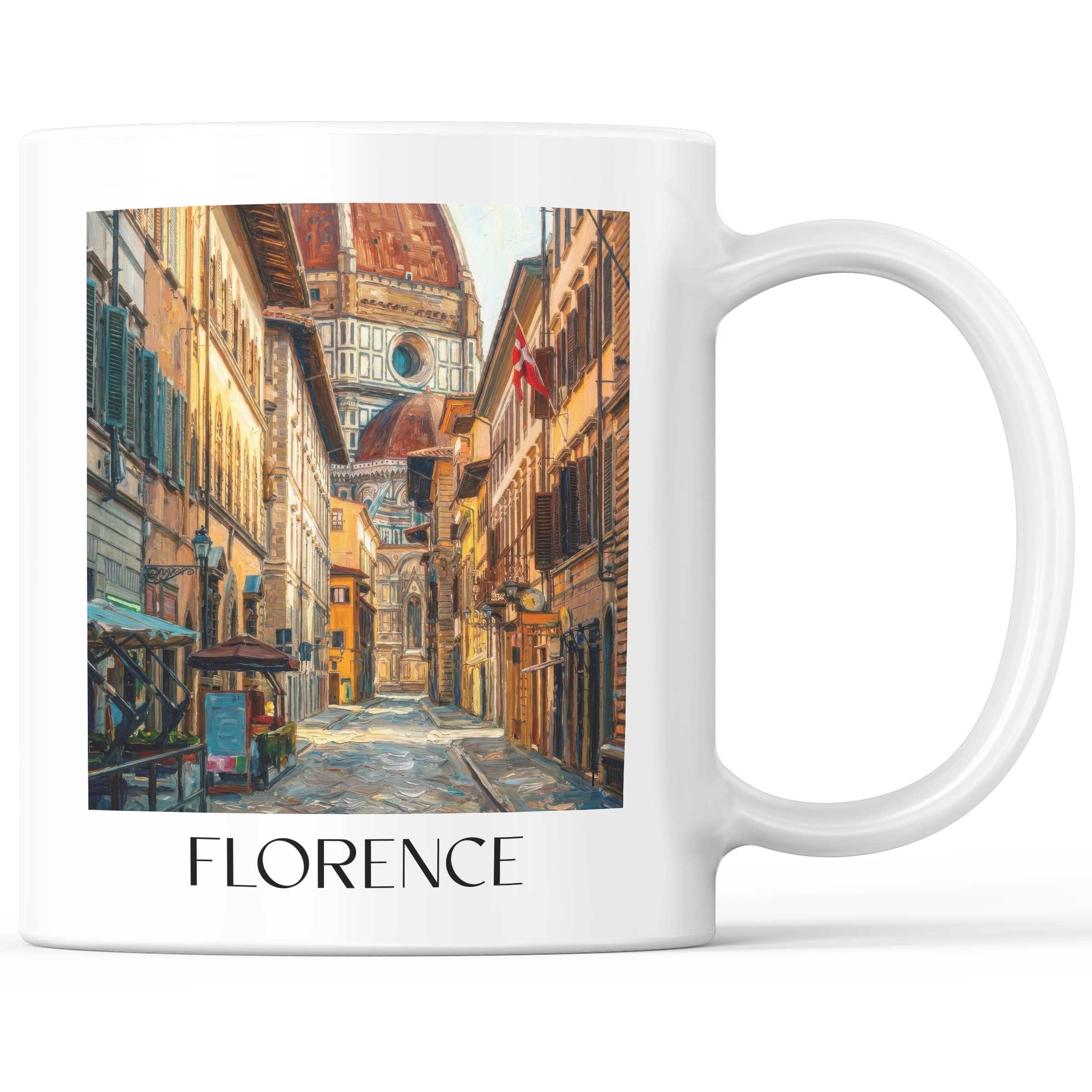 Florenz - Italien Becher - Kaffeetasse im Ölgemälde Stil