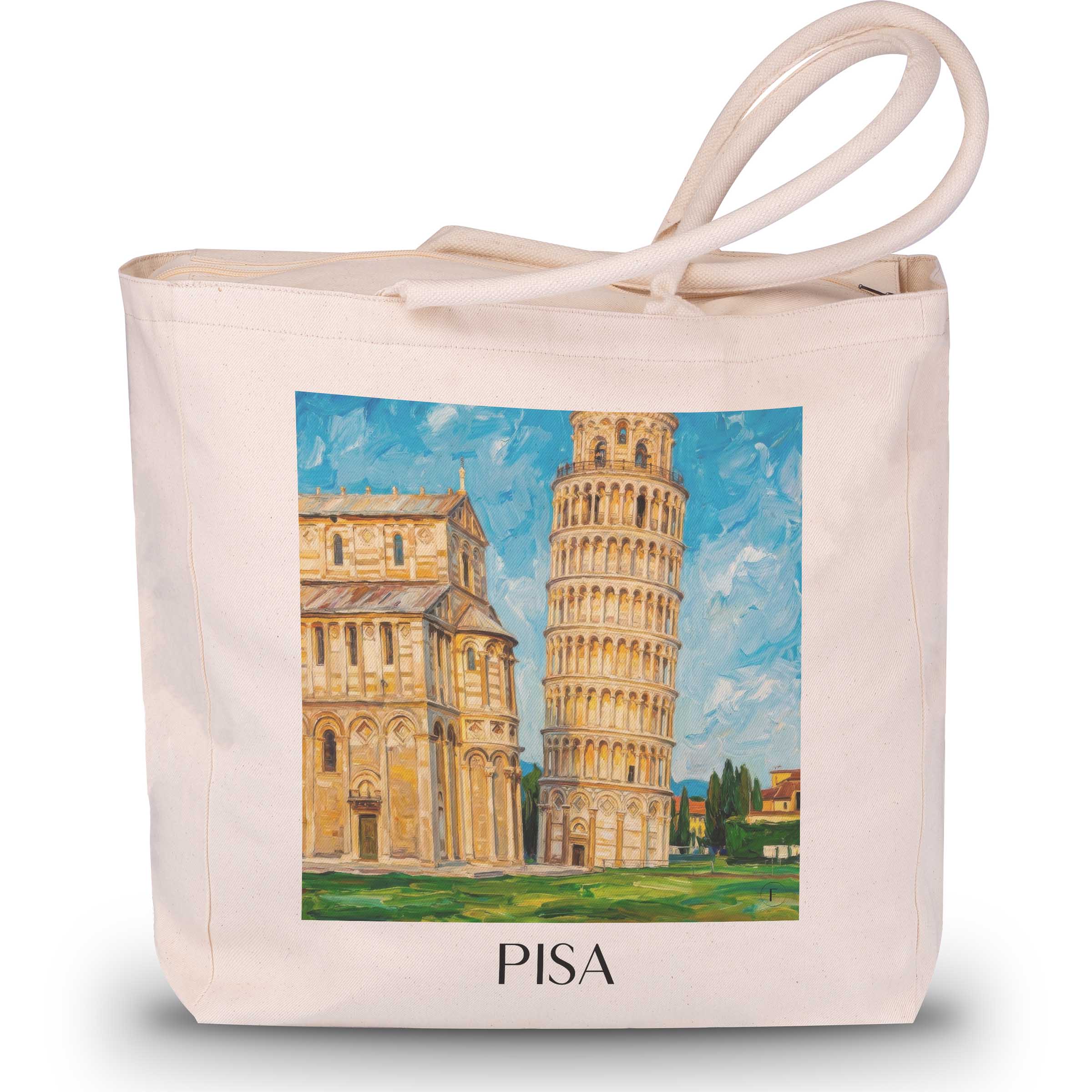 Pisa - Italien Tote Bag - Einkaufstasche im Ölgemälde Stil