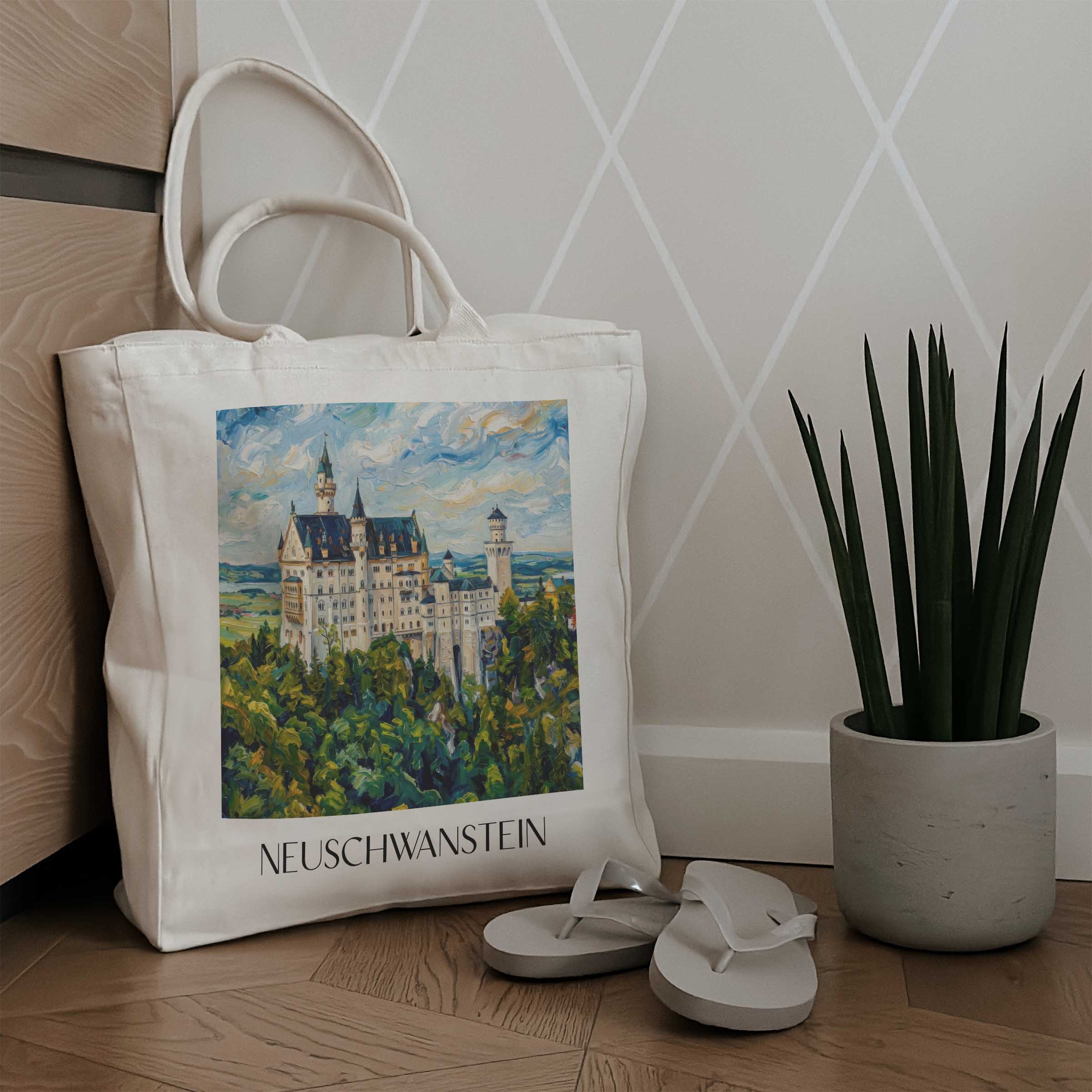 neuschwanstein-deutschland-einkaufstasche-oil-painting-oelgemaelde