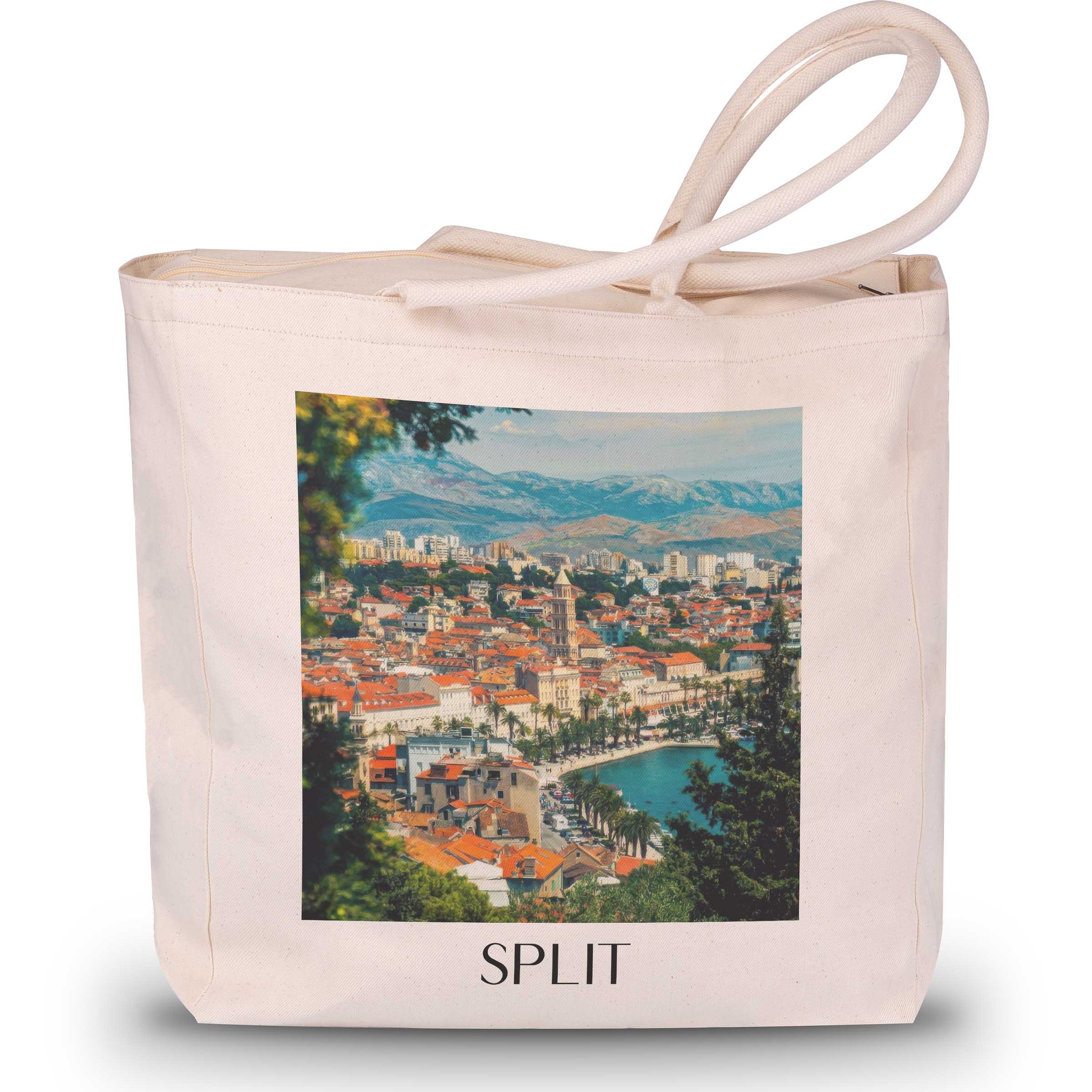 Split - Kroatien Tote Bag - Einkaufstasche im Ölgemälde Stil