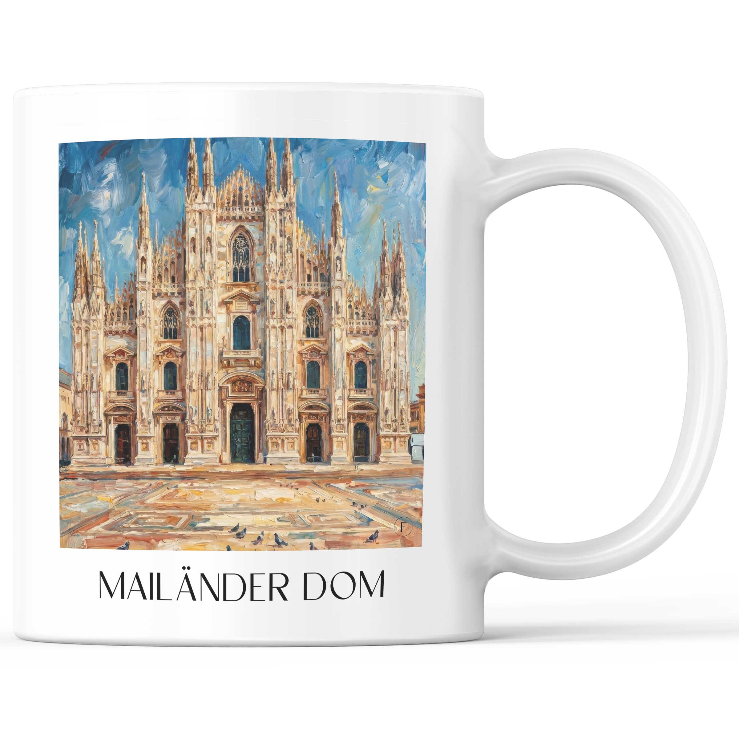 Mailänder Dom - Italien Becher - Kaffeetasse im Ölgemälde Stil