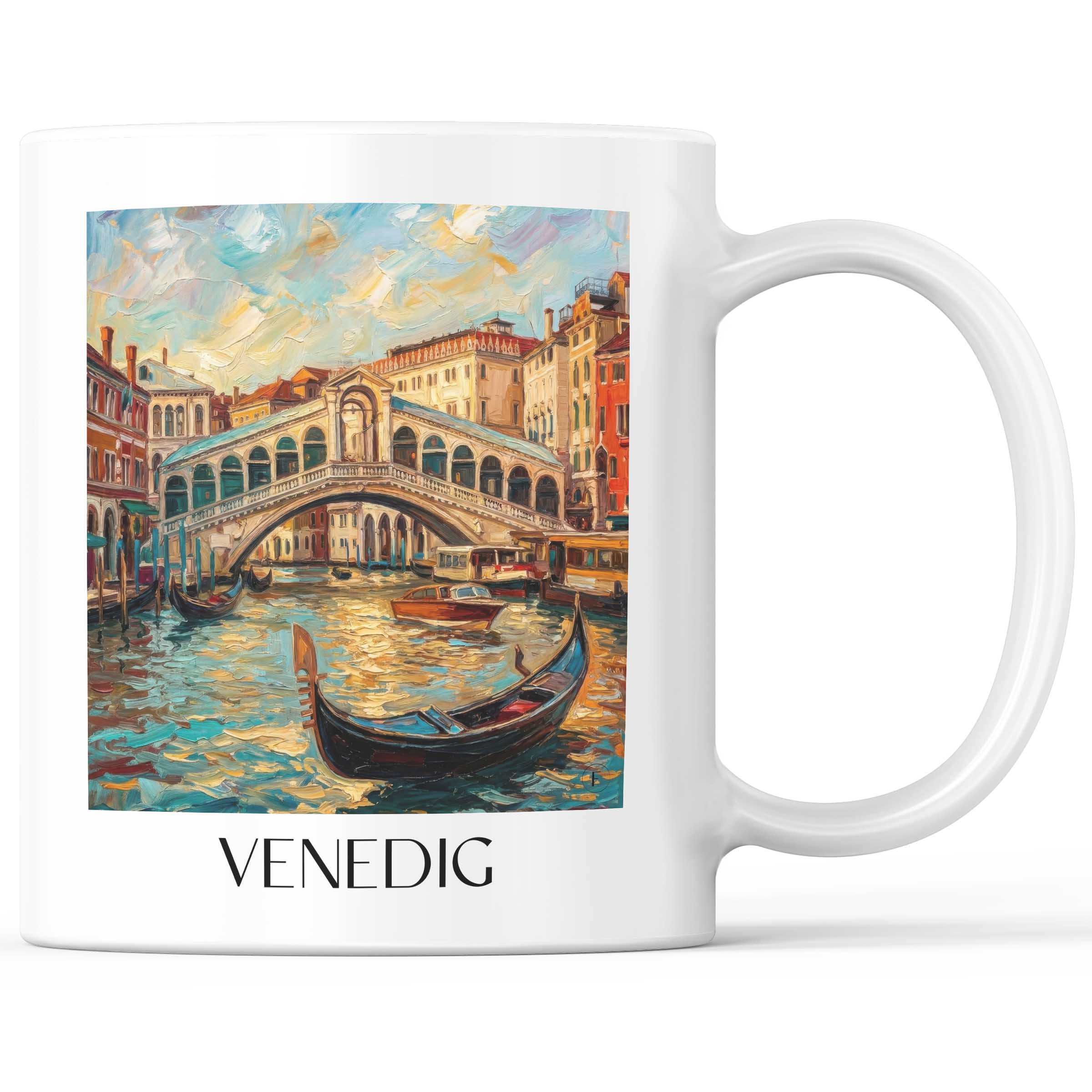 Venedig - Italien Becher - Kaffeetasse im Ölgemälde Stil