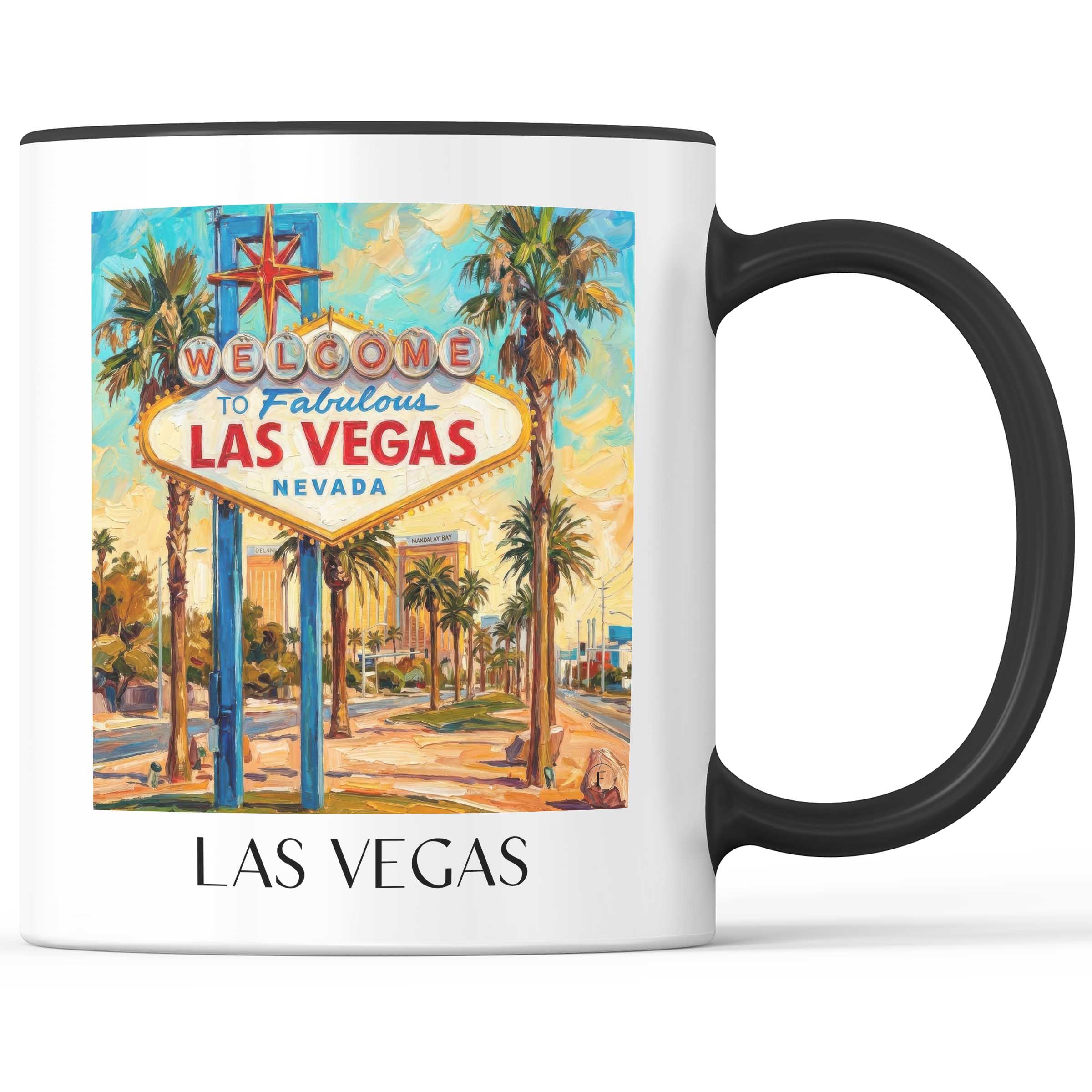 Las Vegas - Vereinigte Staaten Becher - Kaffeetasse im Ölgemälde Stil