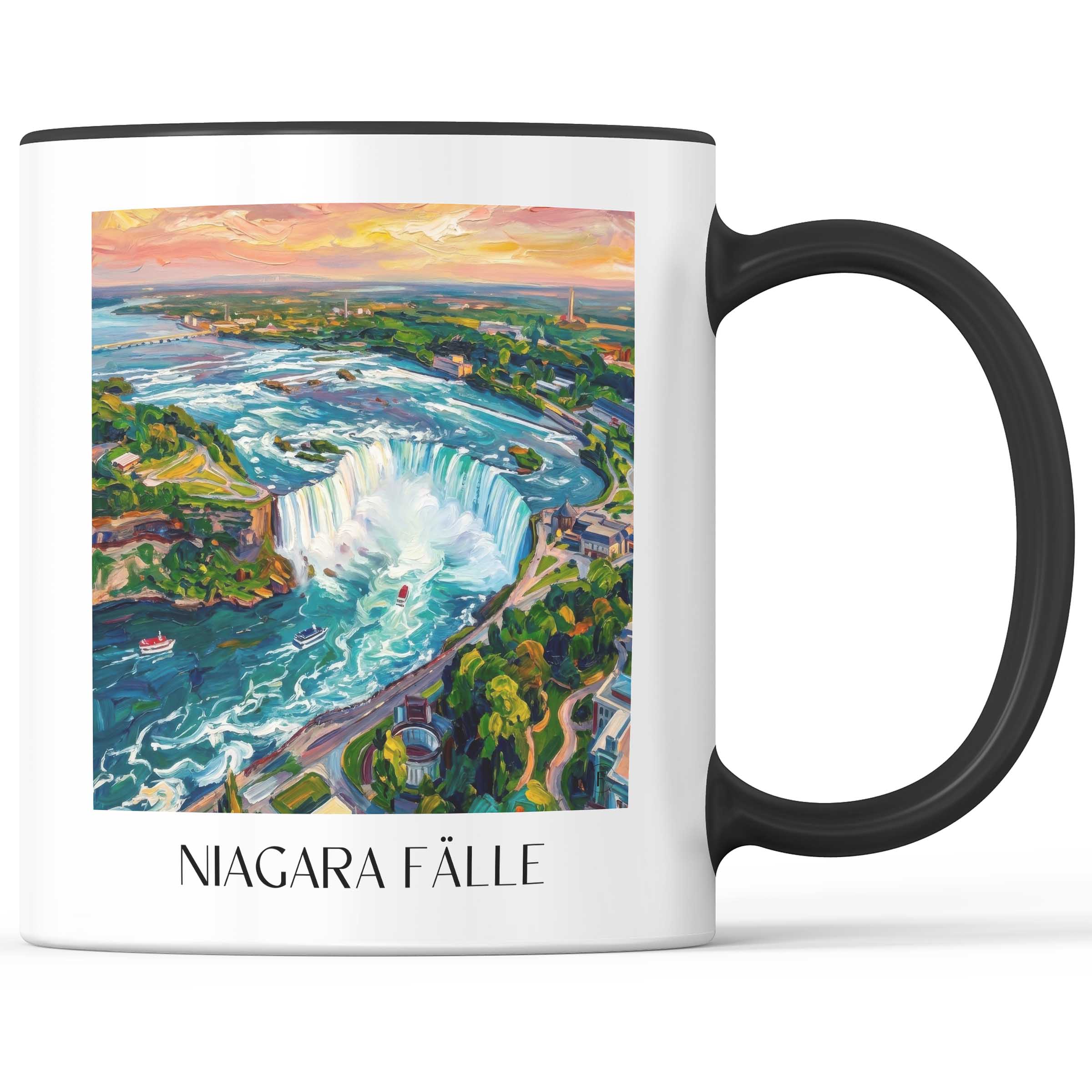 niagara-fälle-kanada/usa-kaffeebecher-oil-painting-oelgemaelde