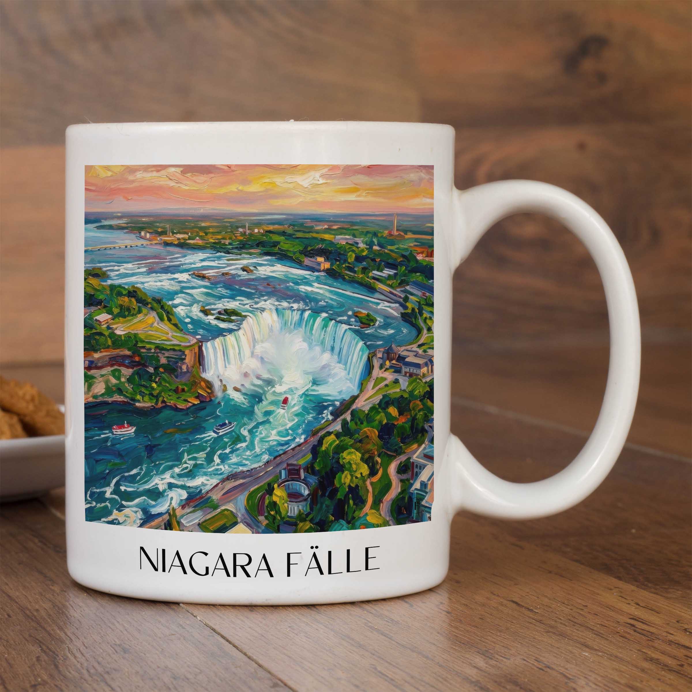 niagara-fälle-kanada/usa-kaffeebecher-oil-painting-oelgemaelde