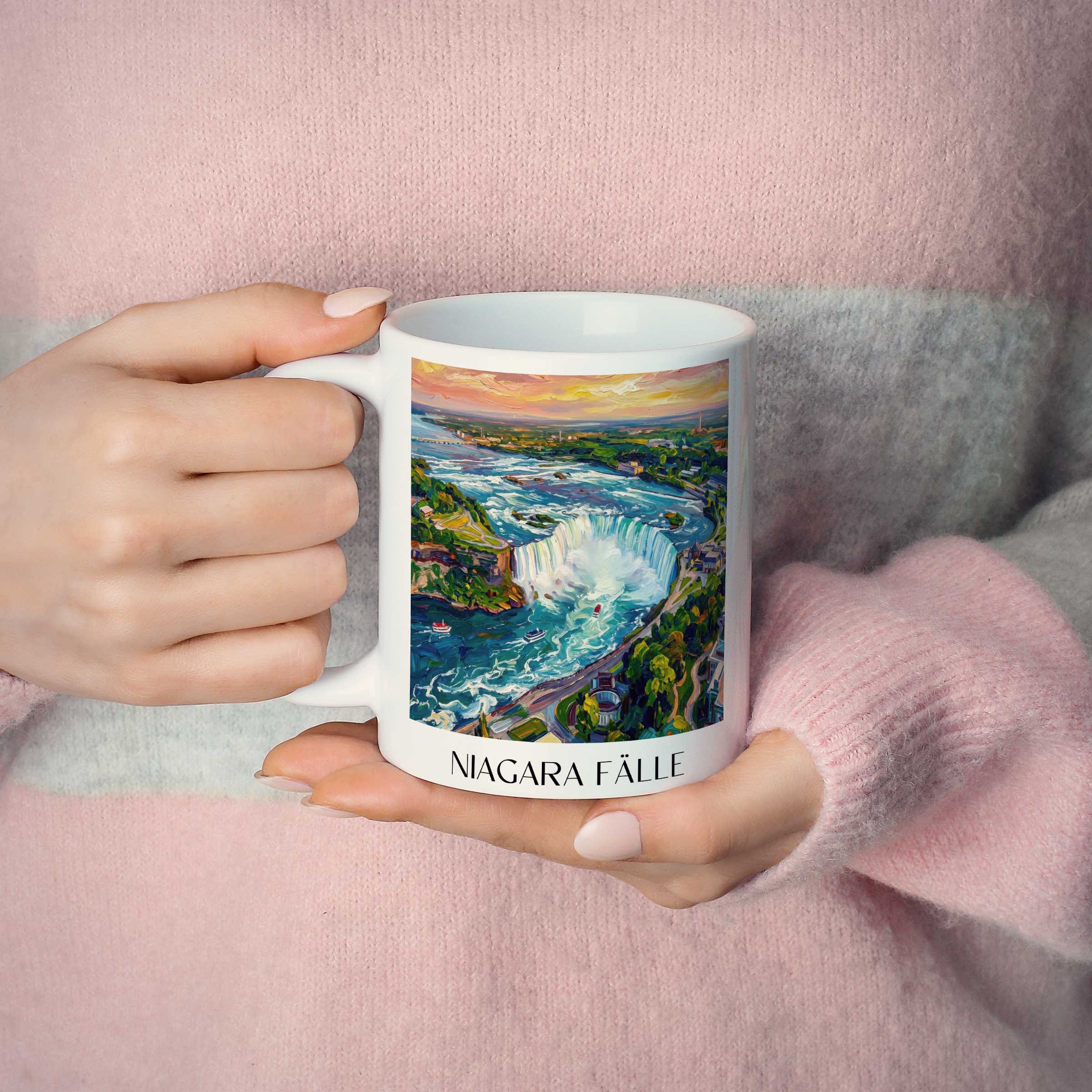 niagara-fälle-kanada/usa-kaffeebecher-oil-painting-oelgemaelde