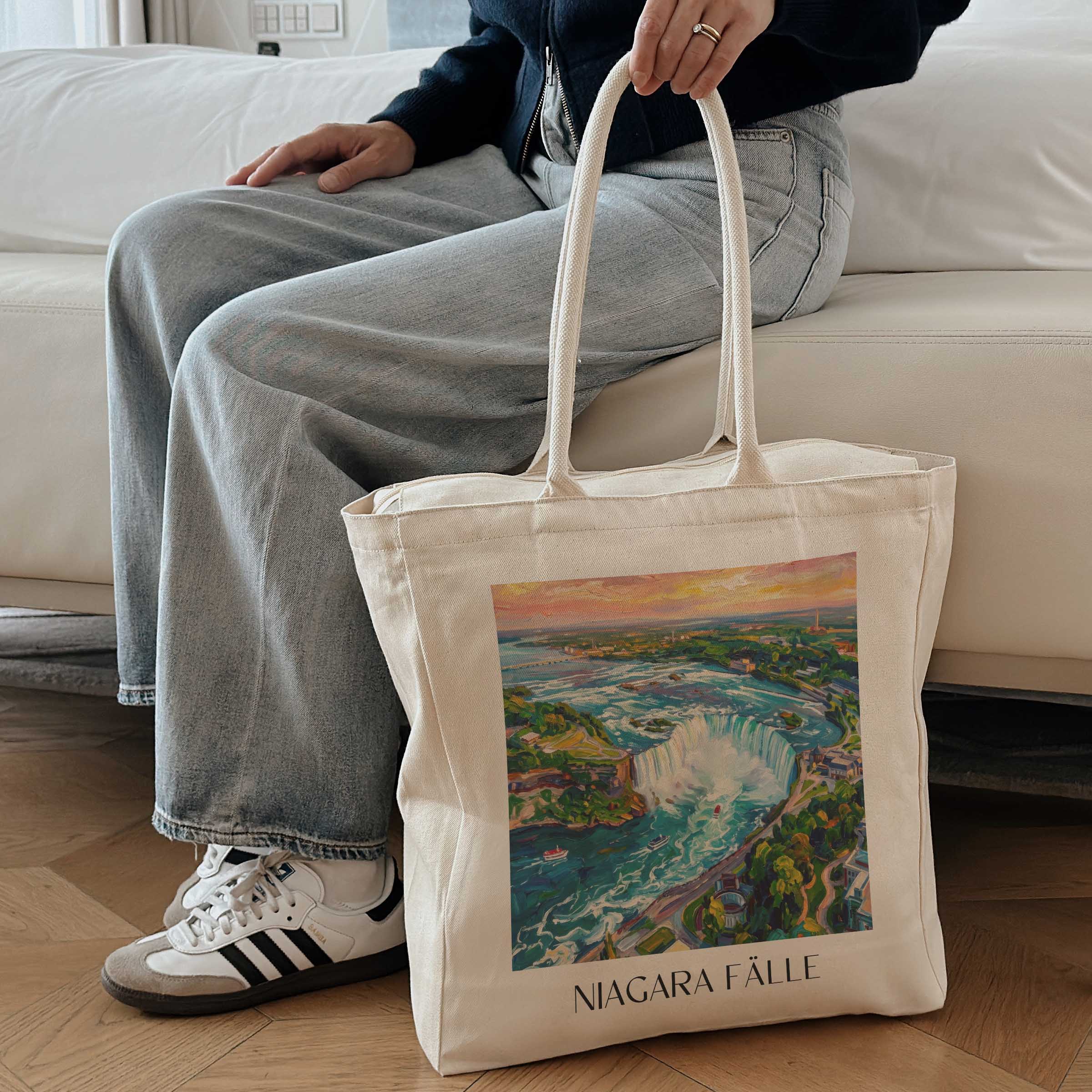 niagara-fälle-kanada/usa-einkaufstasche-oil-painting-oelgemaelde