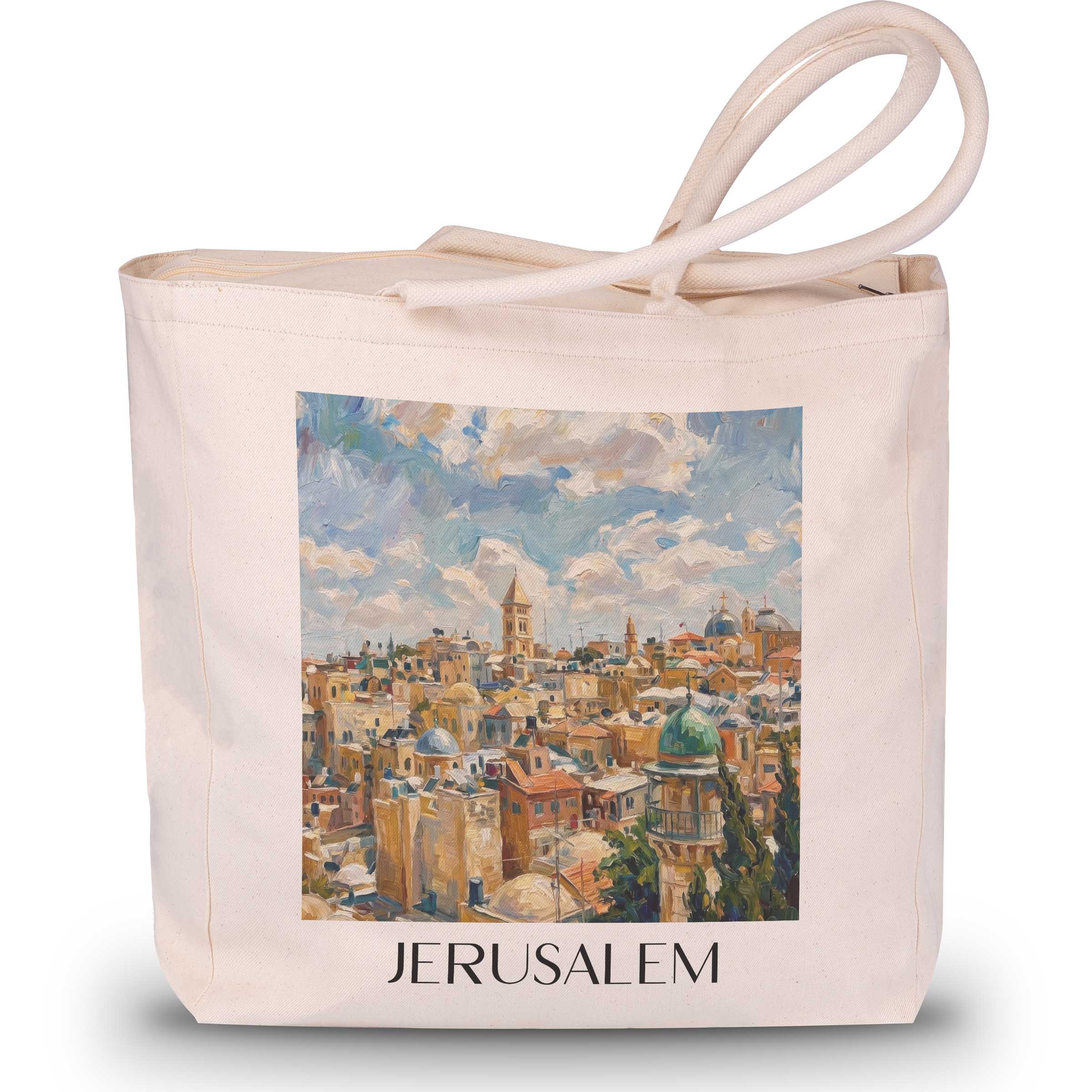 Jerusalem - Israel Tote Bag - Einkaufstasche im Ölgemälde Stil