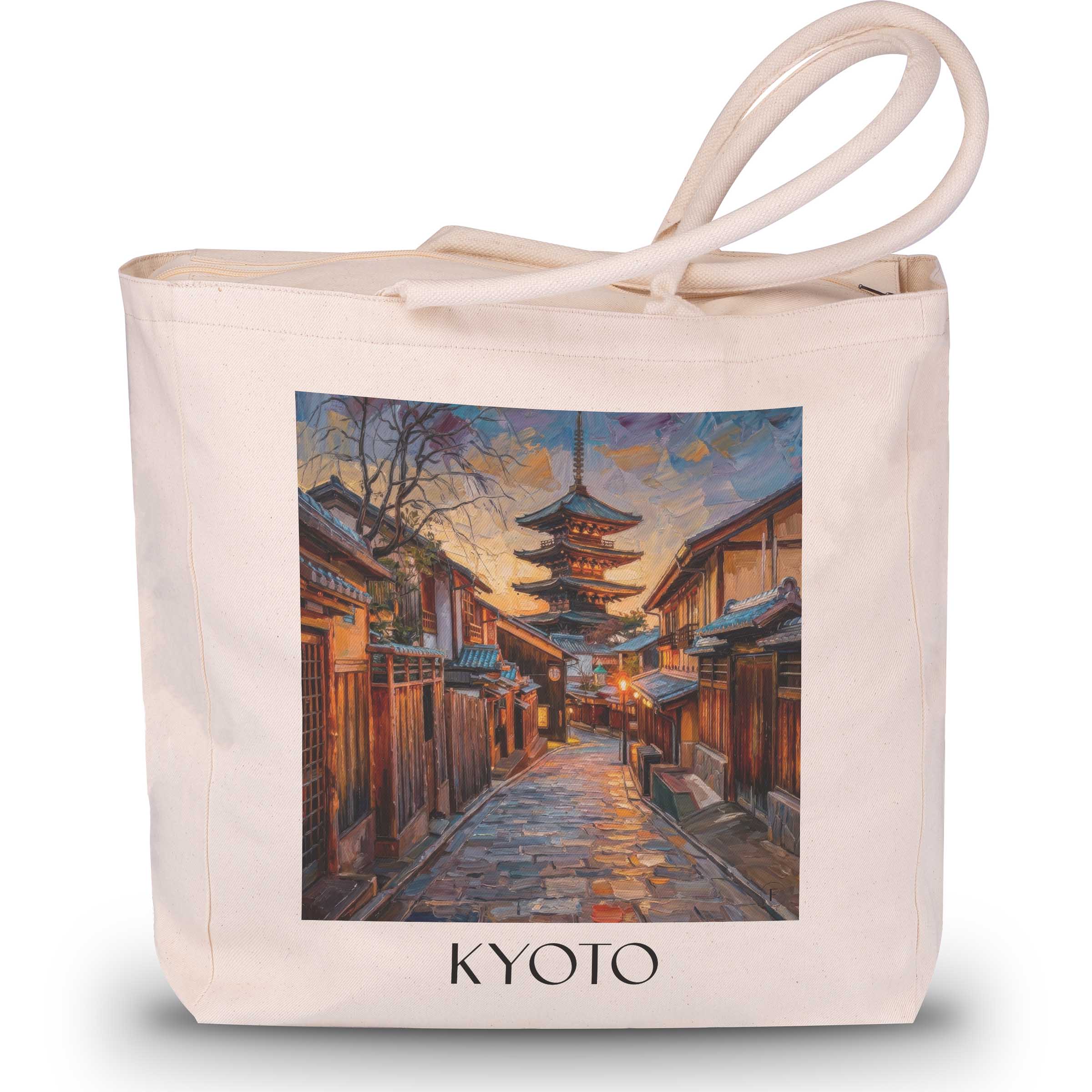 Kyoto - Japan Tote Bag - Einkaufstasche im Ölgemälde Stil