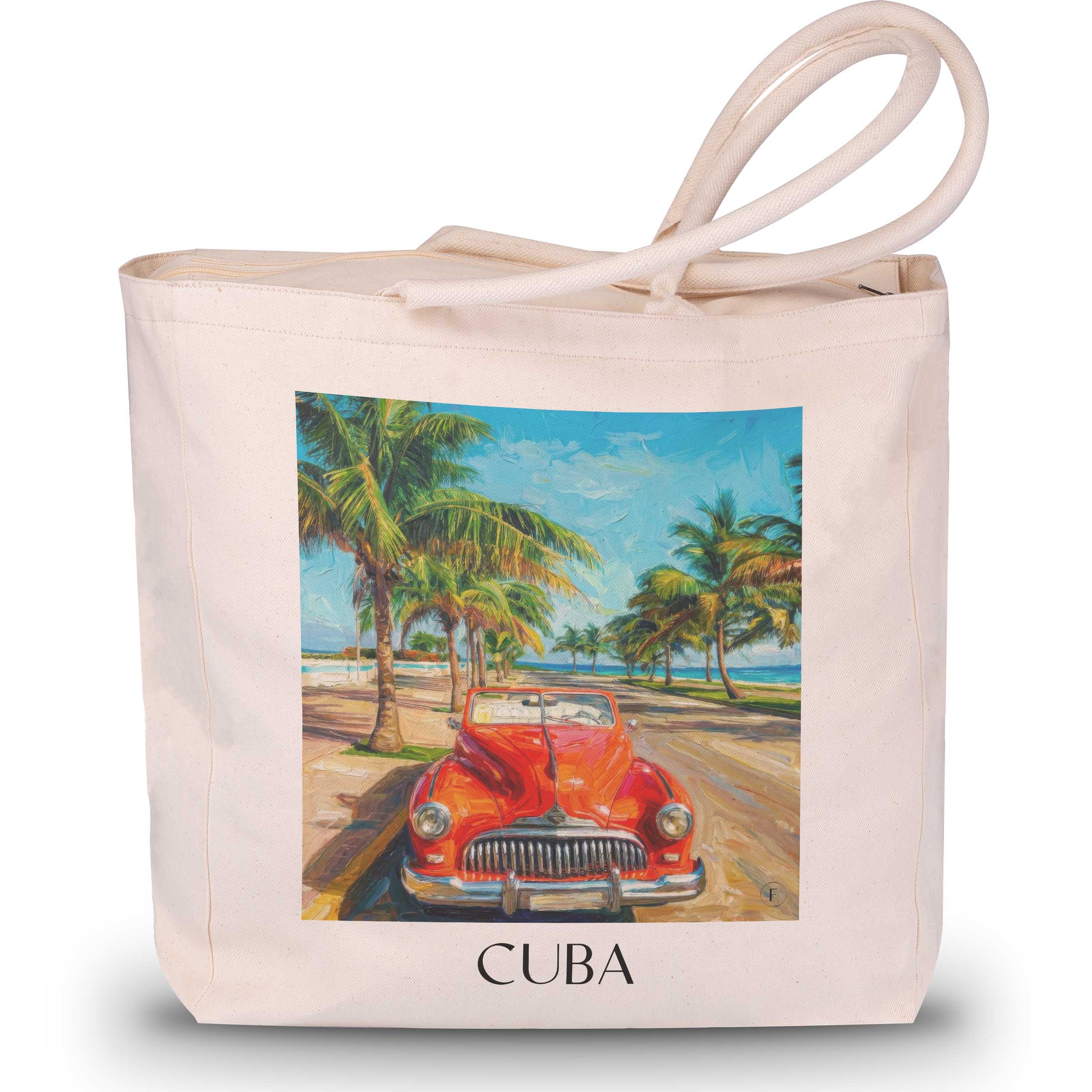 Kuba - Kuba Tote Bag - Einkaufstasche im Ölgemälde Stil